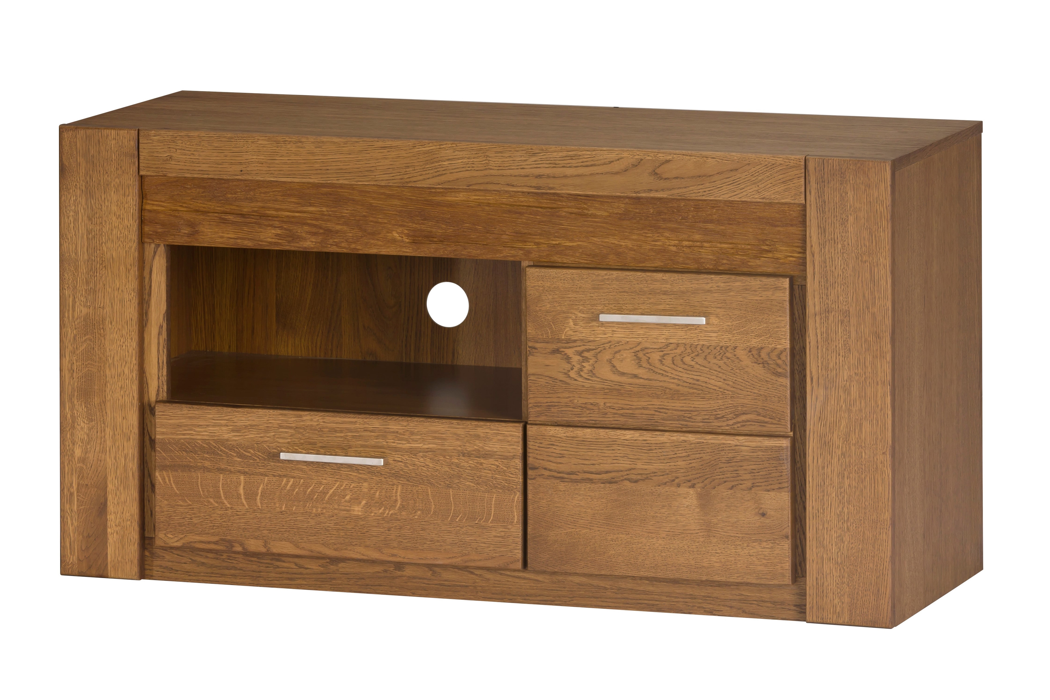 TV stolek Velvet 24 - 111 cm - dub rustikal dřevěná Skříňka RTV Velvet 24 z szuflada 111 cm - Dub rustical