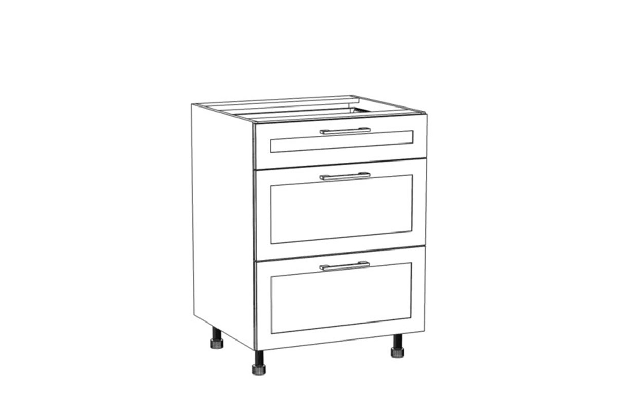 Skříňka spodní Navia DS 6/3 se třemi zásuvkami Starmotion Navia DS 6/3 - Skříňka spodní se třemi  zásuvkami