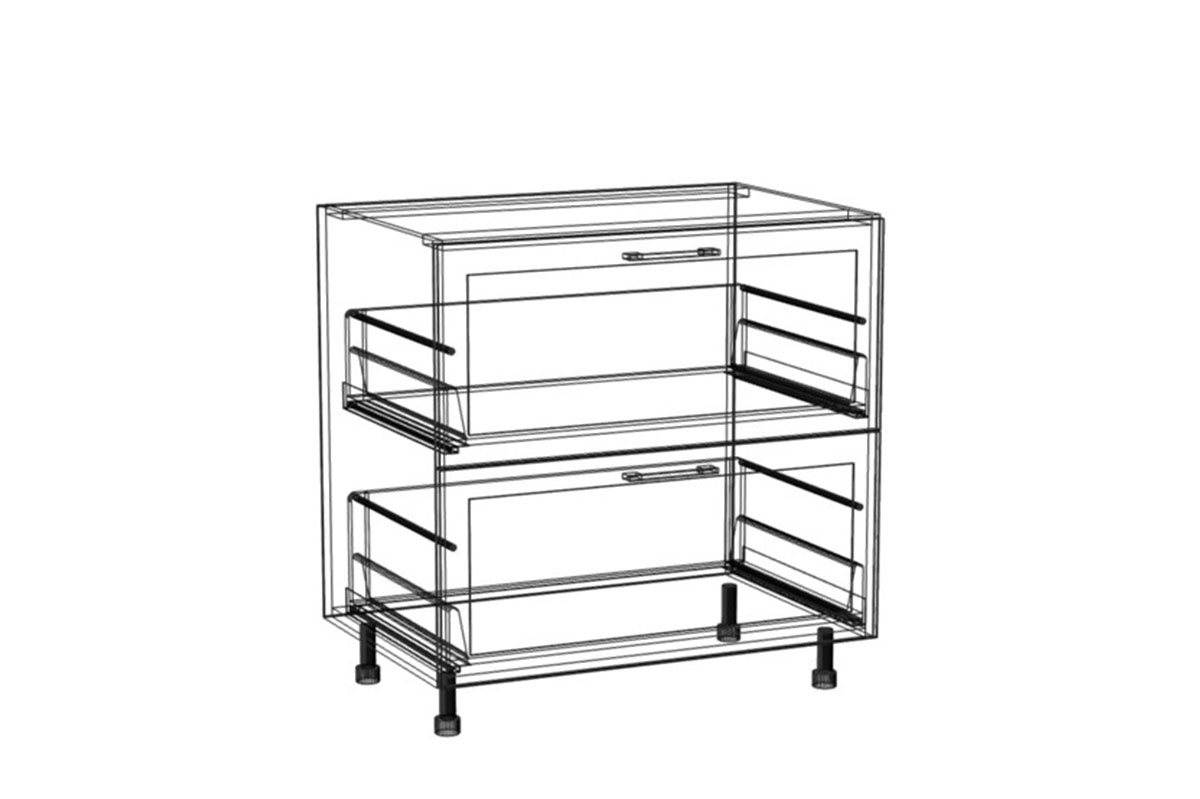 Skříňka spodní Navia DS 8/2 se dvěma zásuvkami Starmotion Navia DS 8/2 - wnetrze Skříňky 