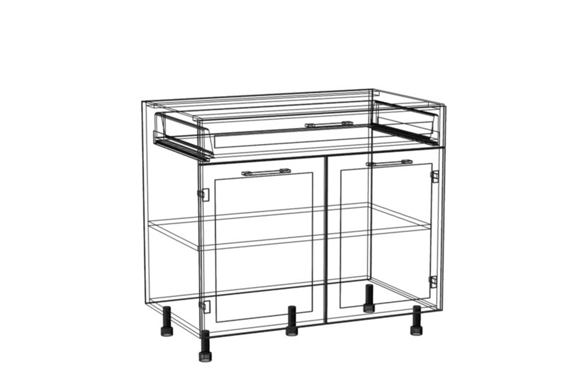 Navia DS 9/1 - dolná skrinka dvojdverová Starmotion Navia DS 9/1 - vnútro Skrinky 