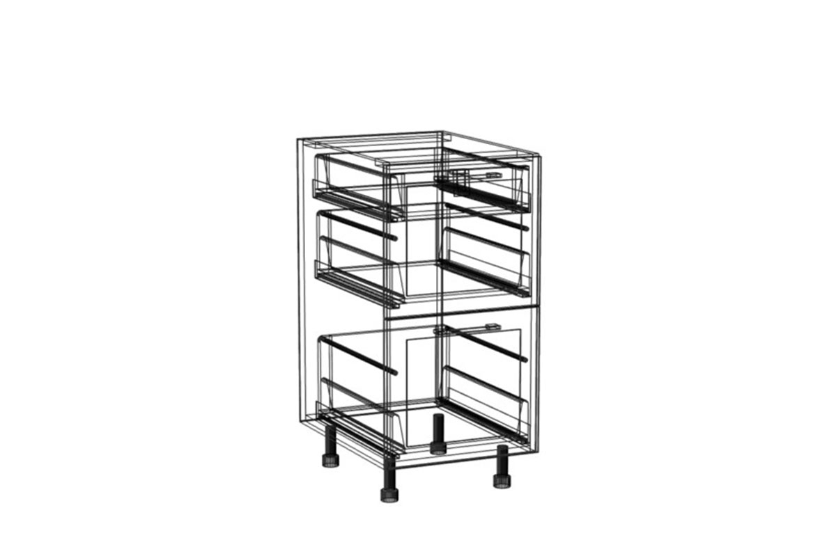 Navia DSM 4/3 BLUM - dolná skrinka vnútorná Navia DSM 4/3 - vnútro Skrinky