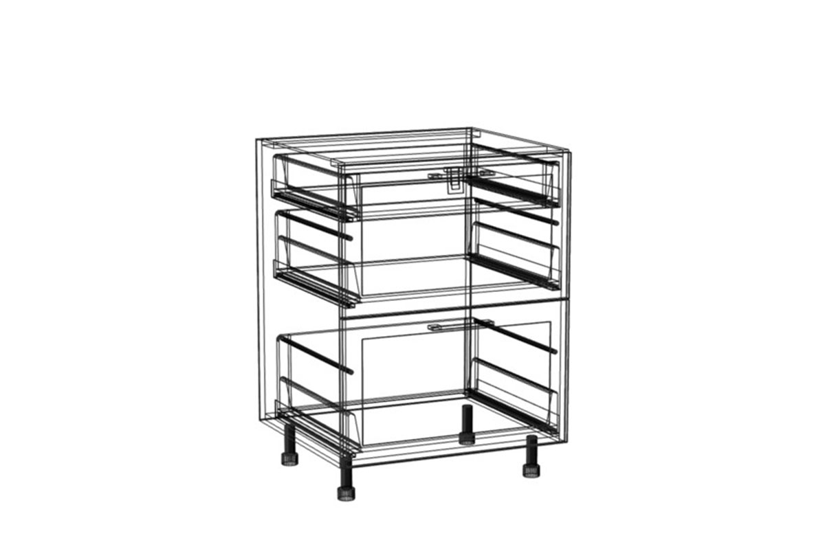 Navia DSM 6/3 BLUM - dolná skrinka vnútorná Navia DSM 6/3 - vnútro Skrinky