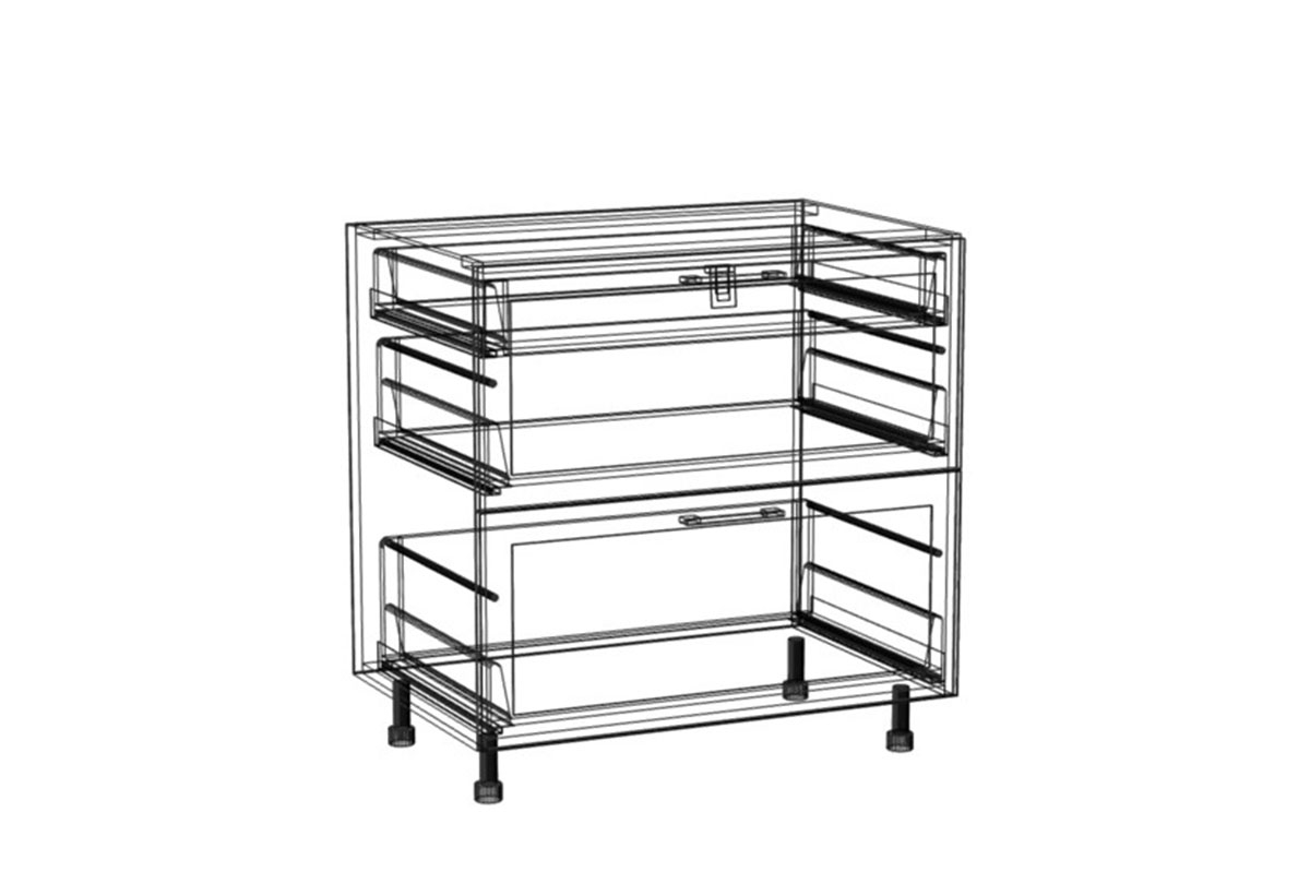 Navia DSM 8/3 BLUM - dolná skrinka vnútorná Navia DSM 8/3 - vnútro Skrinky