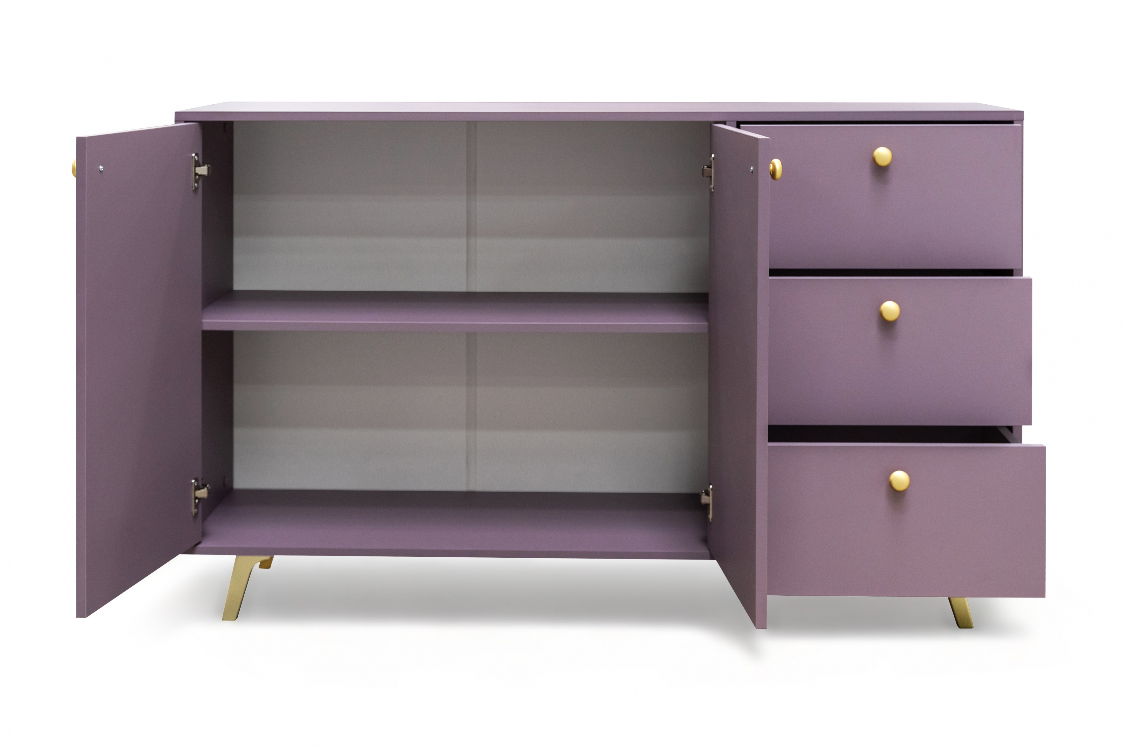 Komoda Siena s 3 zásuvkami 140 cm - slivka dvojdverová Komoda Siena s 3 zásuvkami 140 cm - sliwka