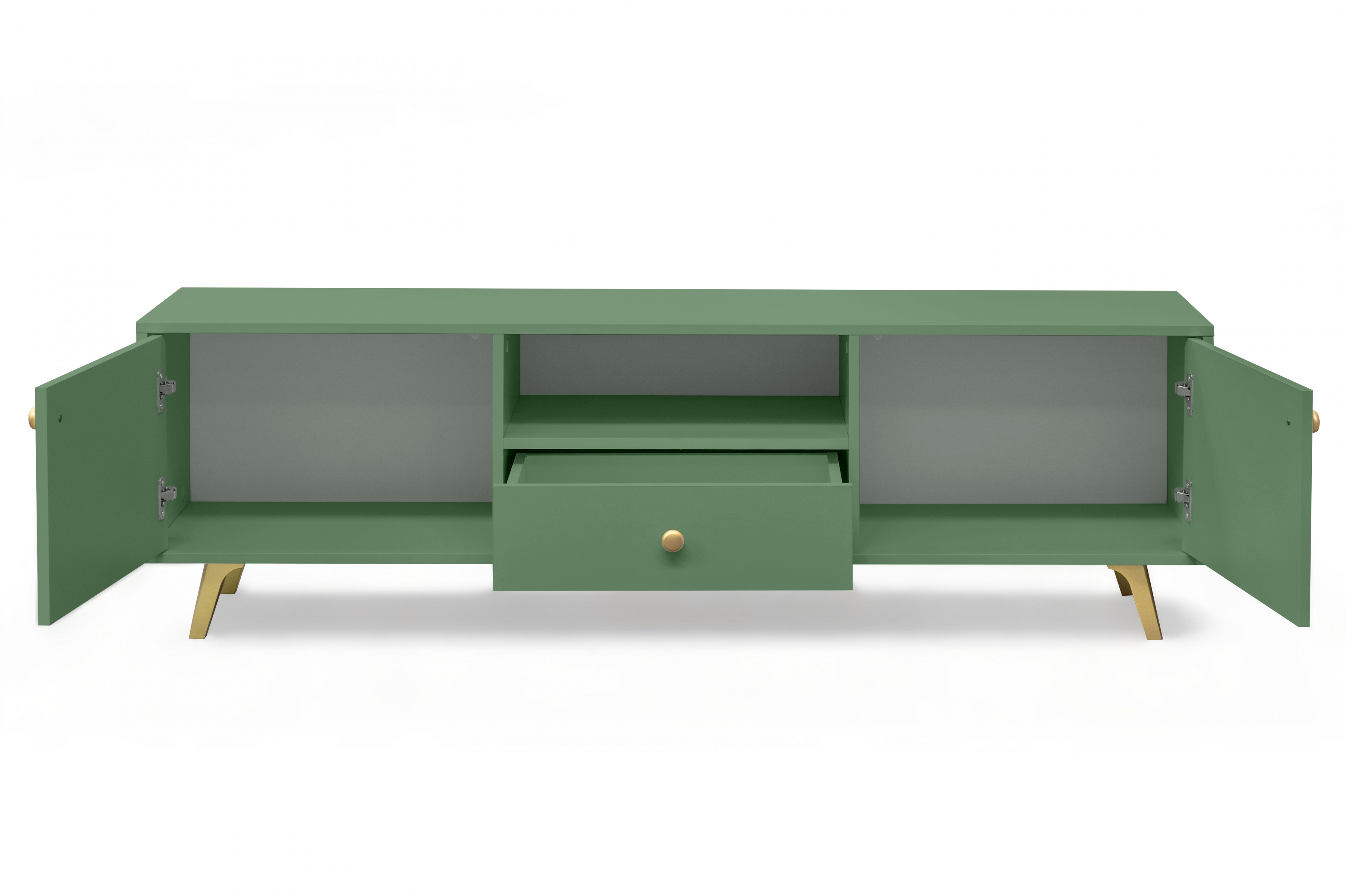 TV stolek Siena 160 cm - lahvově zelený dvoudveřová Skříňka RTV Siena z szuflada 160 cm - láhvová Zeleň