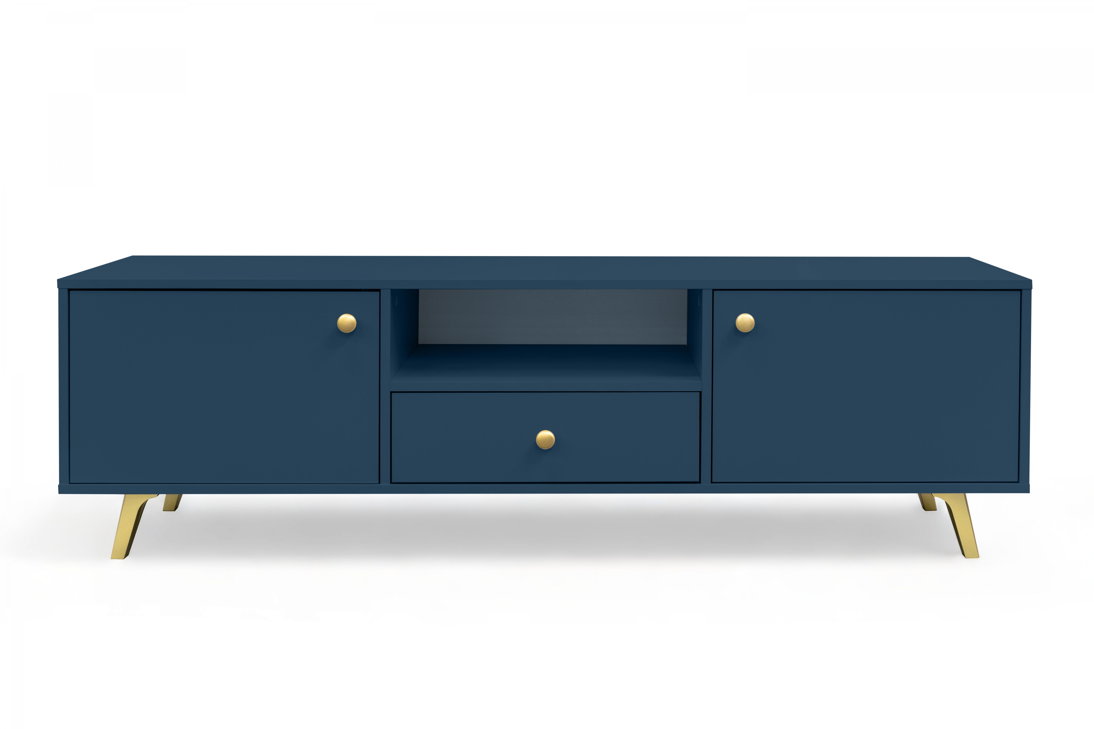 TV stolek Siena 160 cm - tmavě modrý dvoudveřová Skříňka RTV Siena z szuflada 160 cm - tmavý Blankyt