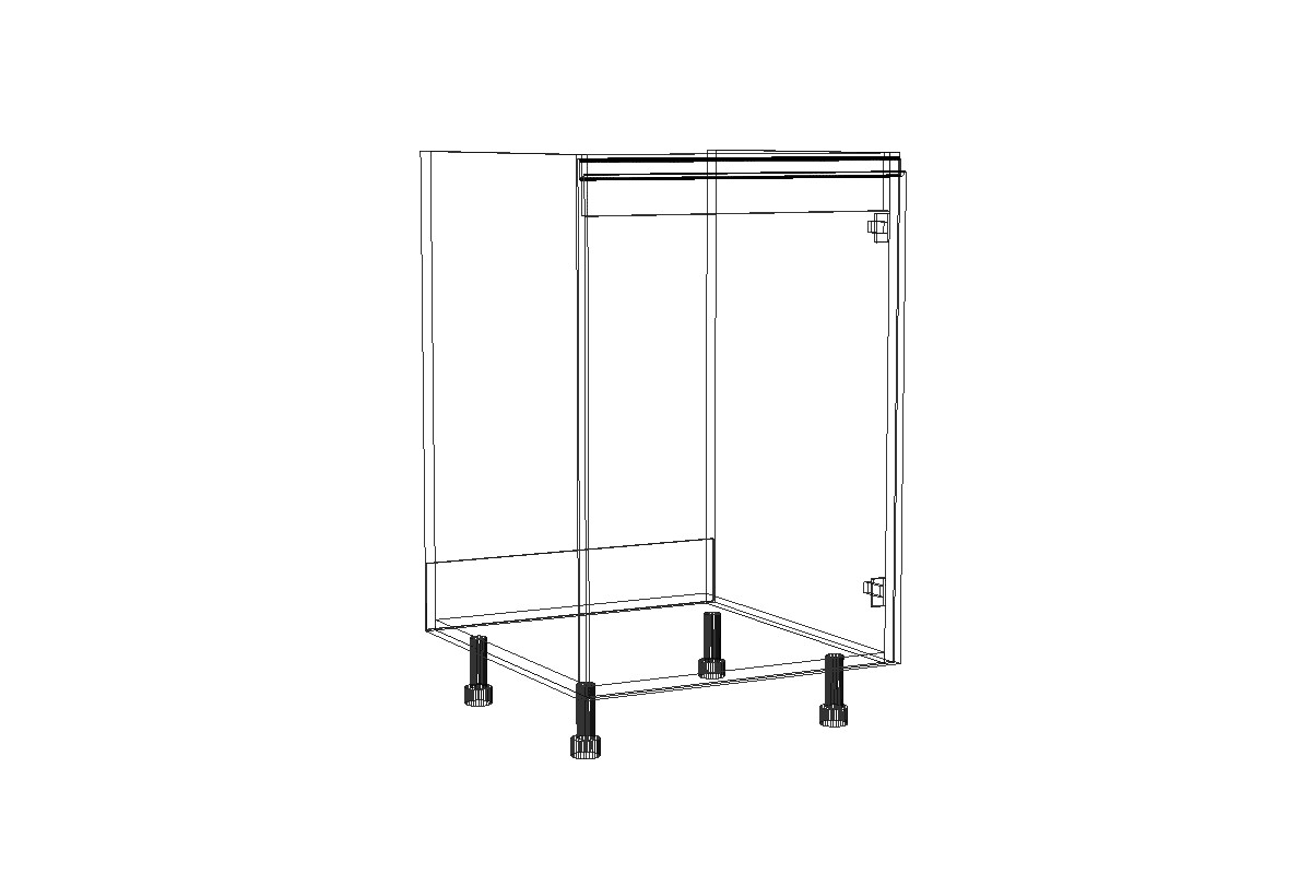 Kuchyňská skříňka Lamja DZ5 - jednodveřová, pro dřez Lamja DZ5 - szkic Skříňky 