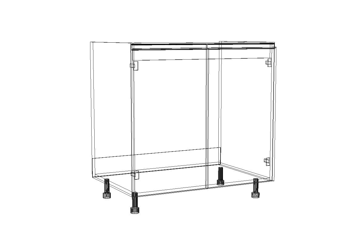 Spodní kuchyňská skříňka Lamja DZ8 pod dřez Lamja DZ8 - szkic Skříňky