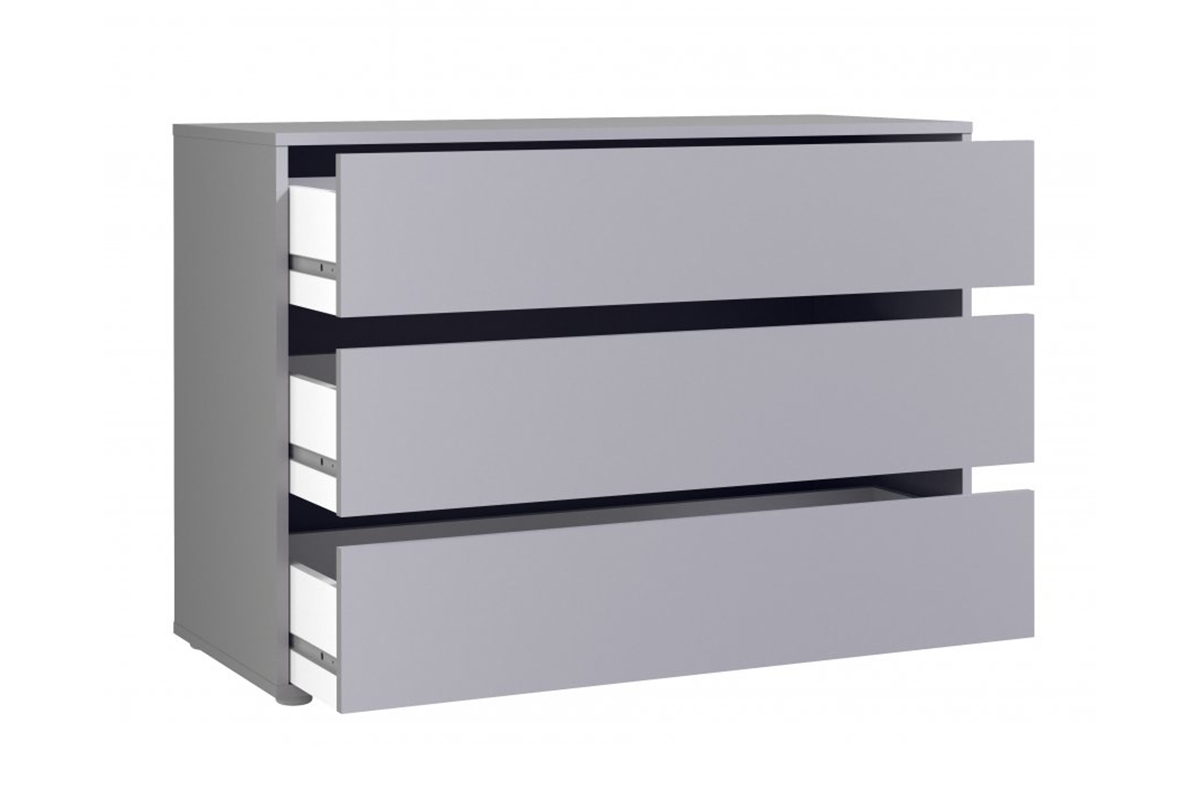 Komoda wewnetrzna 100 cm TWTK24-A06 do szaf Forte Komoda wewnetrzna Skříně Trondheim se třemi  zásuvkami 