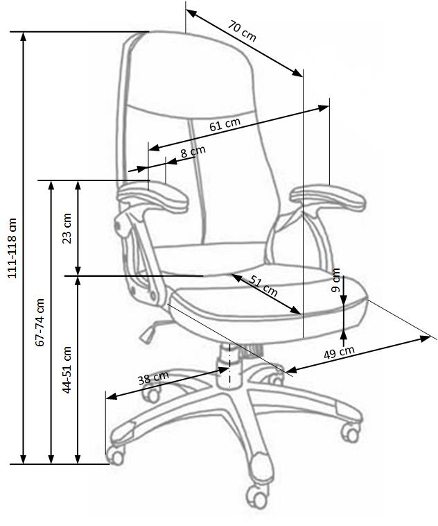 Kancelářská židle Edison - černá edison Křeslo gabinetowy Černý