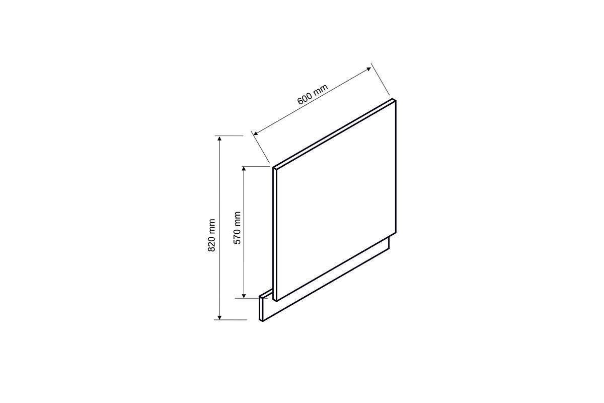 Elena FZ60 PO - dvierka na umývačku odkrytý Predná časť zmywarkowy 