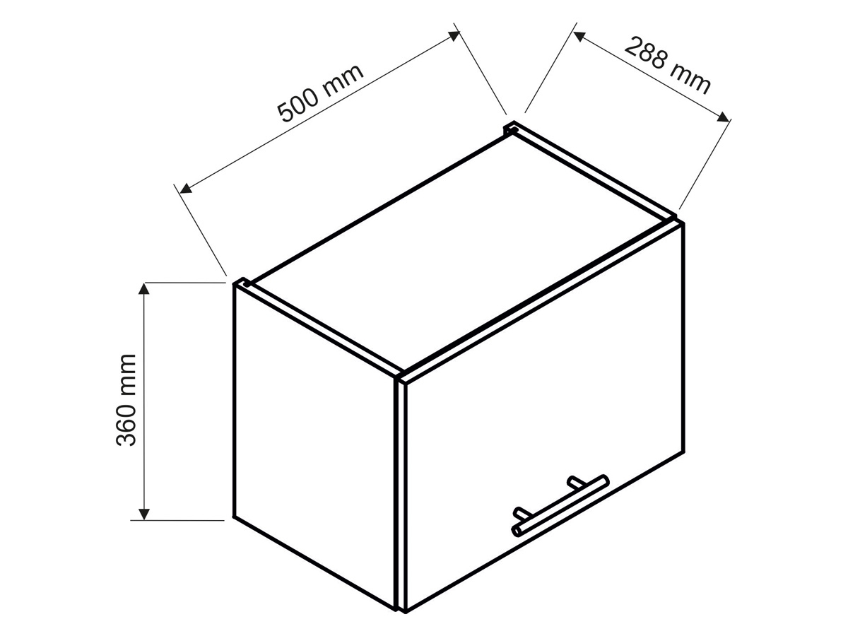 Elena W50 OKGR - závesná skrinka digestorová Elena W50 OKGR - Skrinka závesná digestorová