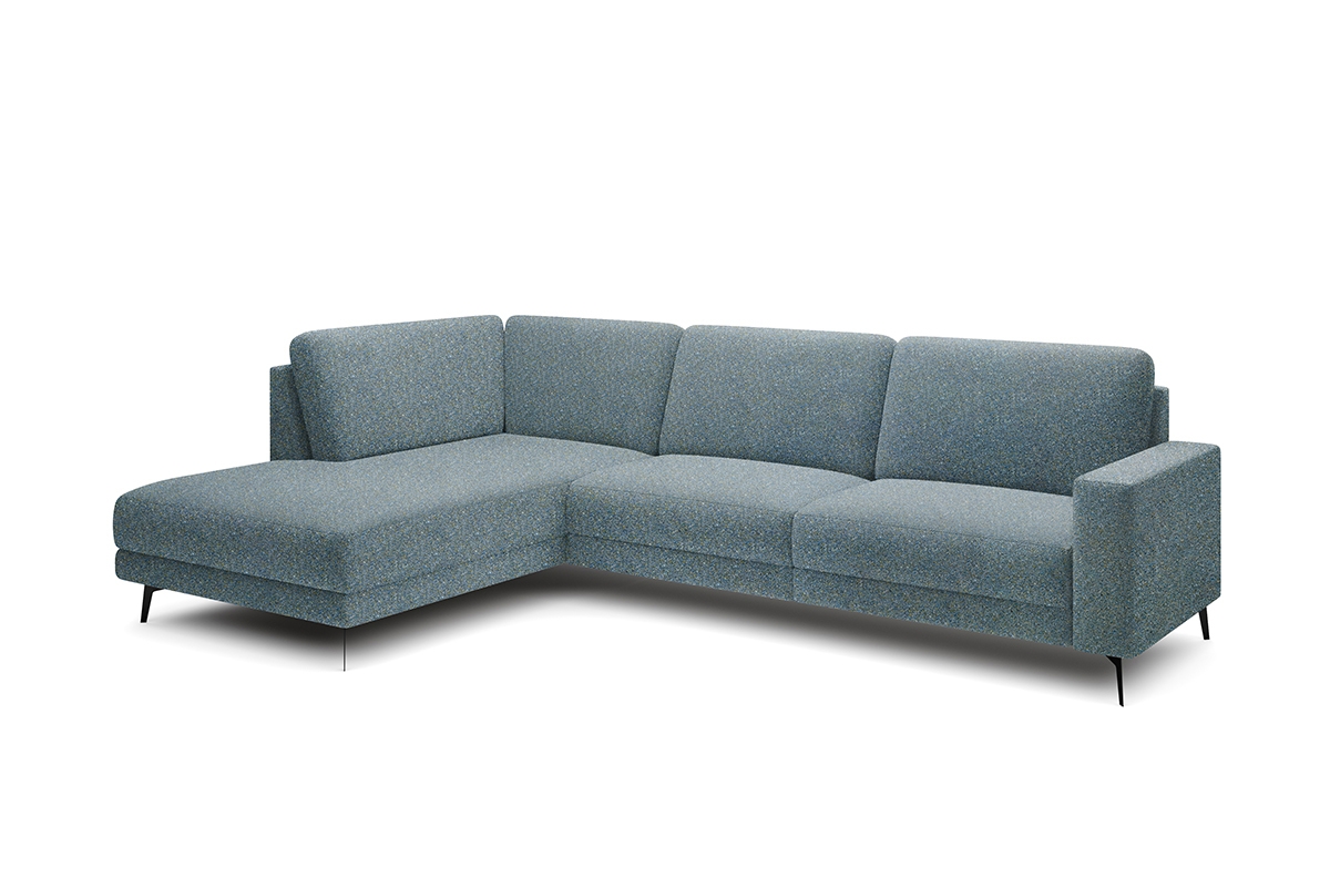 Rohová rozkladacia sedacia súprava Elentio L Ľavá - modrý šenil Find me 18 - Limitovaná ponuka Rohová sedacia súprava elentio L