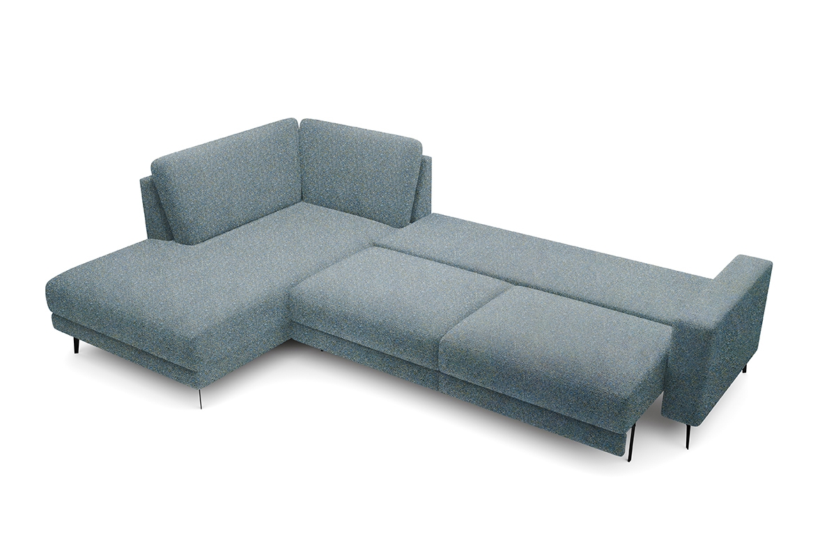 Rohová rozkladacia sedacia súprava Elentio L Ľavá - modrý šenil Find me 18 - Limitovaná ponuka Rohová sedacia súprava elentio L Funkcia spania