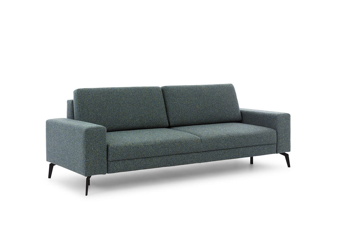 Rozkladacia pohovka Elentio modrá Pohovka ., z wysokim i nozkami 