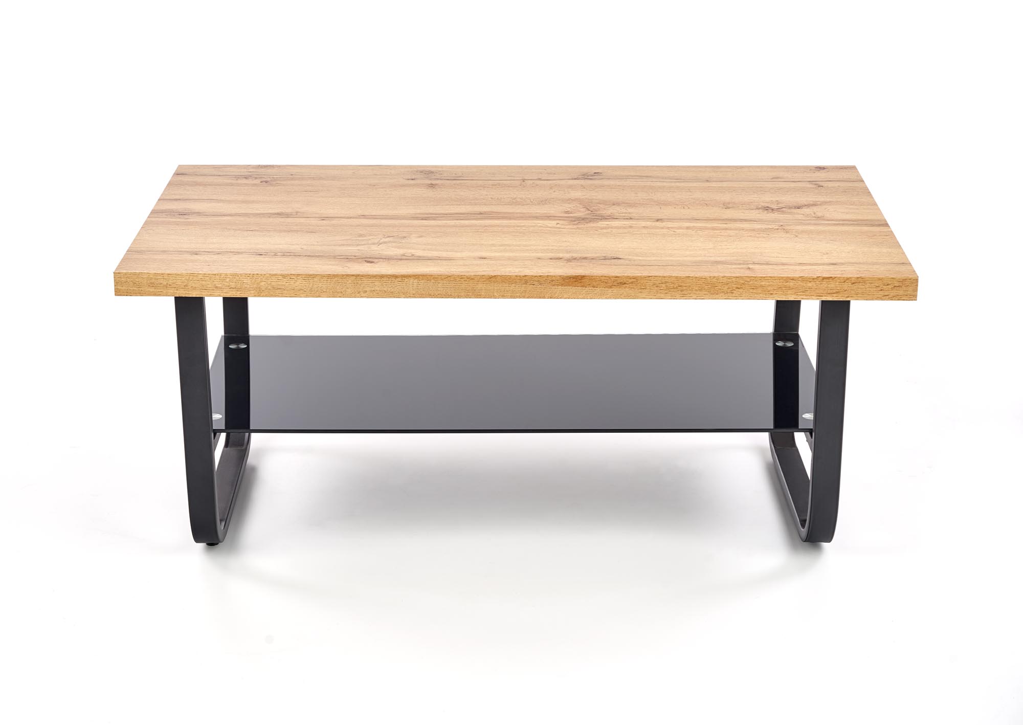 ESPINOZA téglalap alakú dohányzóasztal - fekete / natúr espinoza prostokAt Konferenční stolek Fekete / přírodní