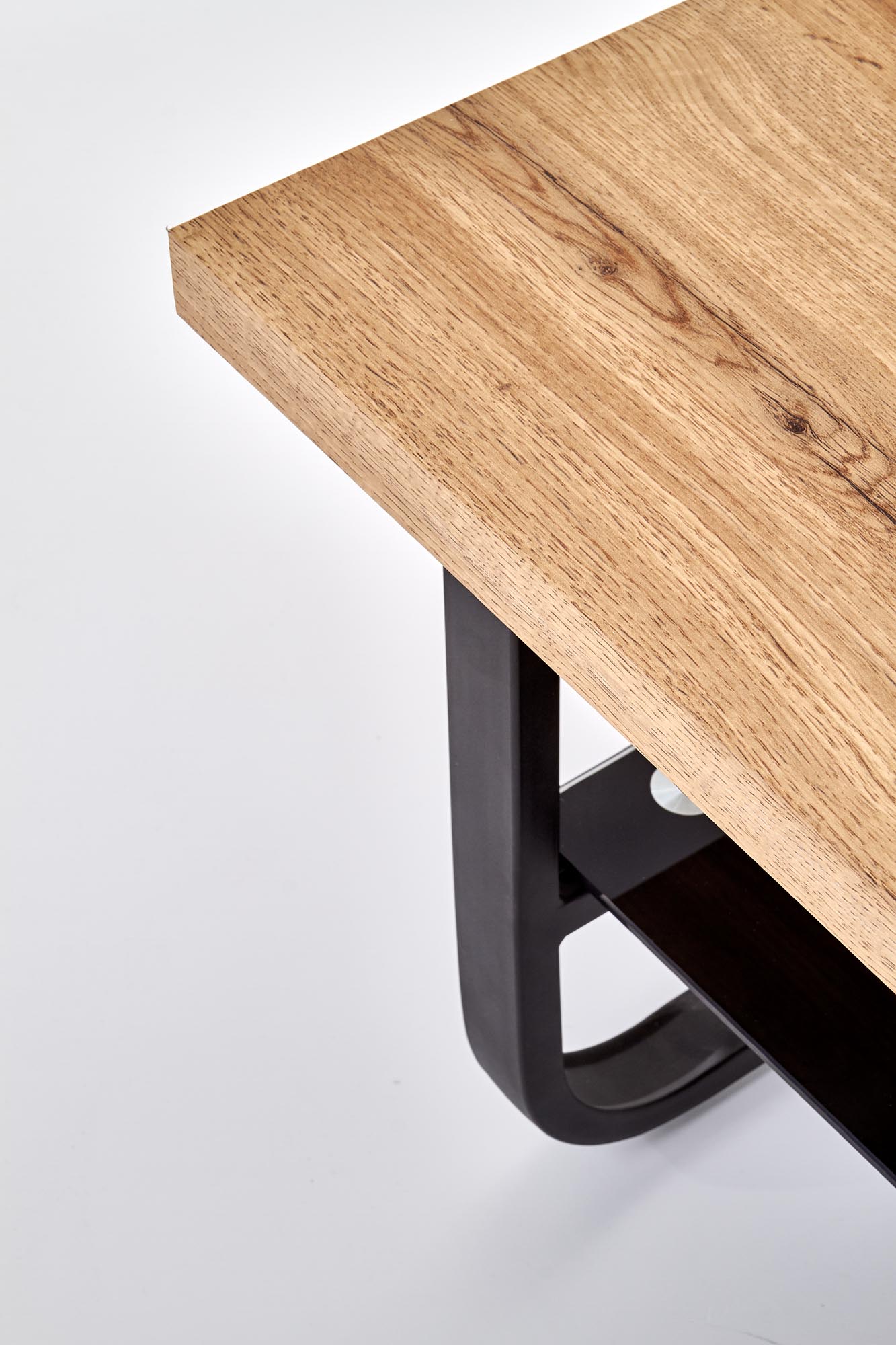 ESPINOZA téglalap alakú dohányzóasztal - fekete / natúr espinoza prostokAt Konferenční stolek Fekete / přírodní
