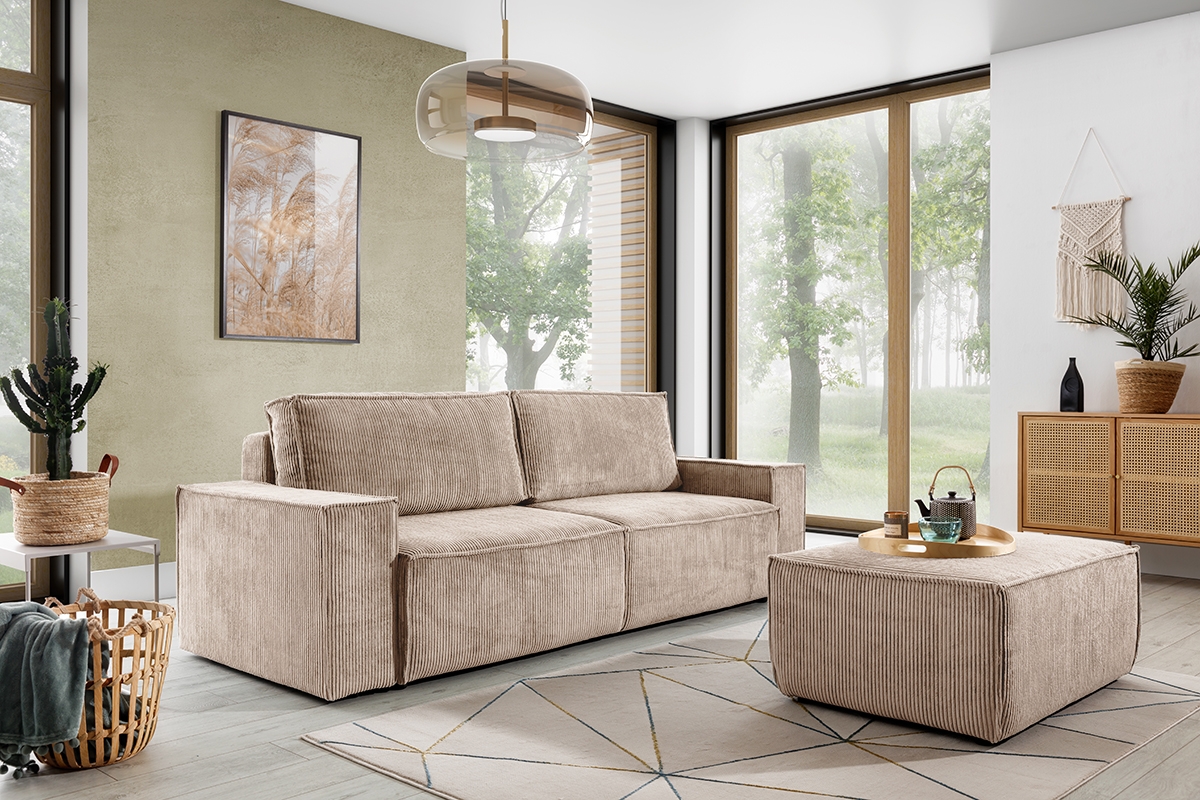 Rozkladacia pohovka Flabio - béžový menčester Lincoln 03 Pohovka Flabio