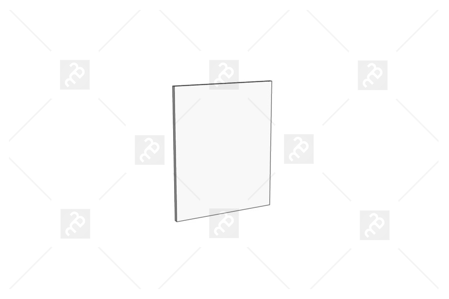 Formovací panel bílý mat 32 mm 25x70 cm Formovaný kus bílý mat 32mm 25x70