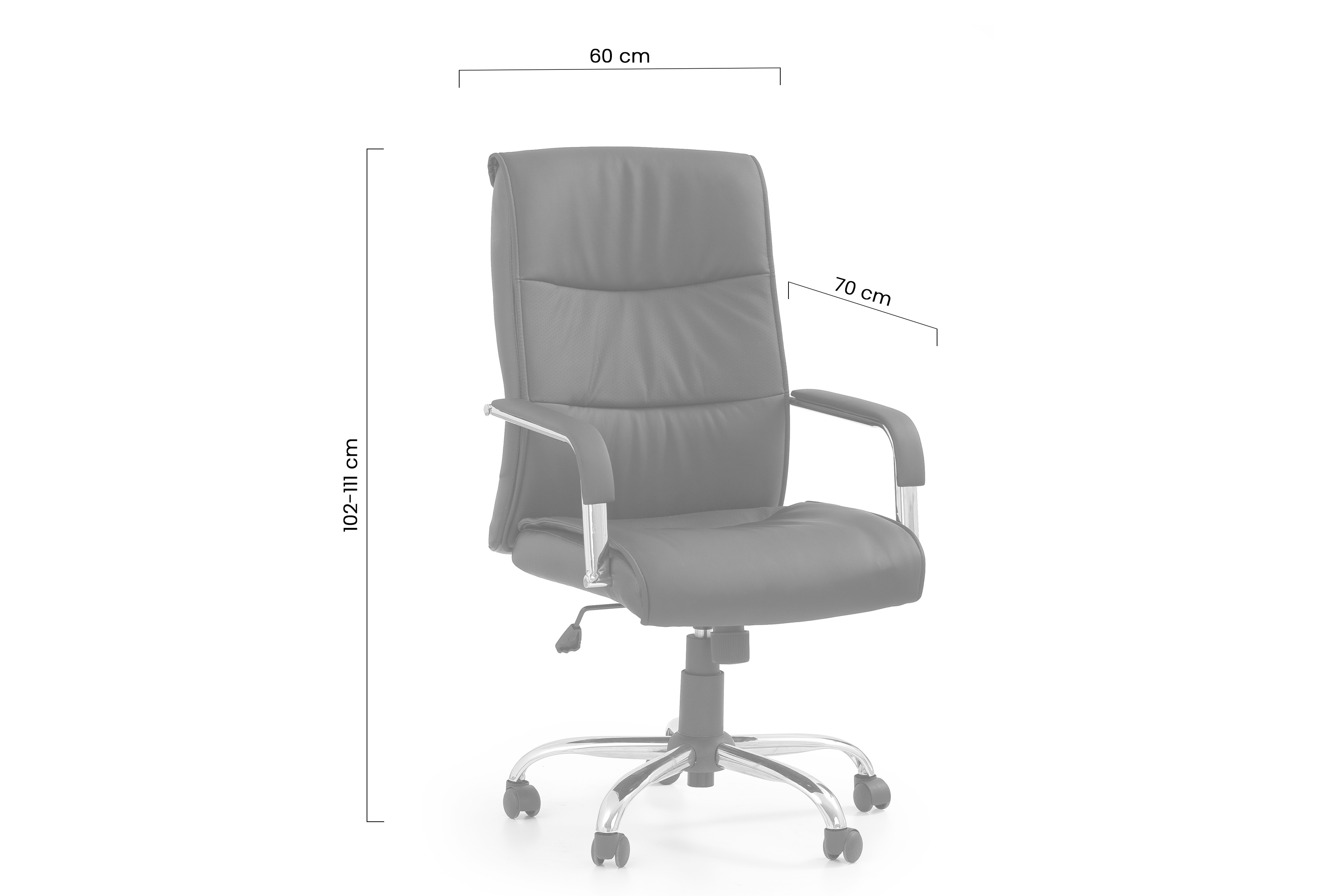 Kancelárske kreslo Notlik s podrúčkami - čierna ekokoža Kancelárske kreslo Notlik z podlokietnikami - Čierna Ekokoža