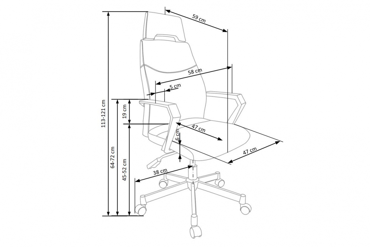 Kancelárske kreslo Olaf s opierkami - sivé / čierne Kancelárske kreslo Olaf z podlokietnikami - Popolový / Čierny
