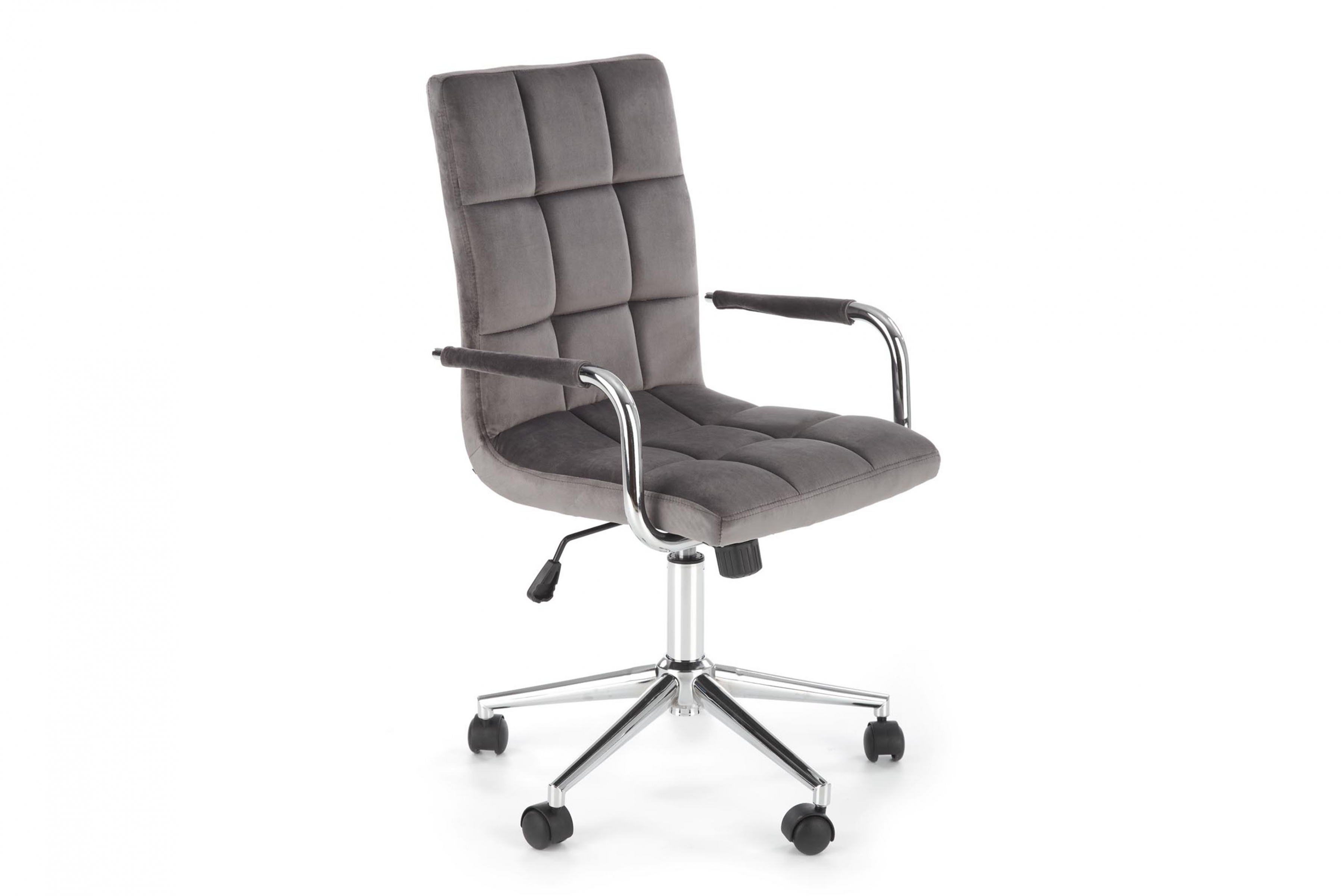 Kancelárske kreslo Silma s opierkami - sivý zamat Bluvel 14 Kancelárske kreslo Silma z podlokietnikami - Popolový welwet