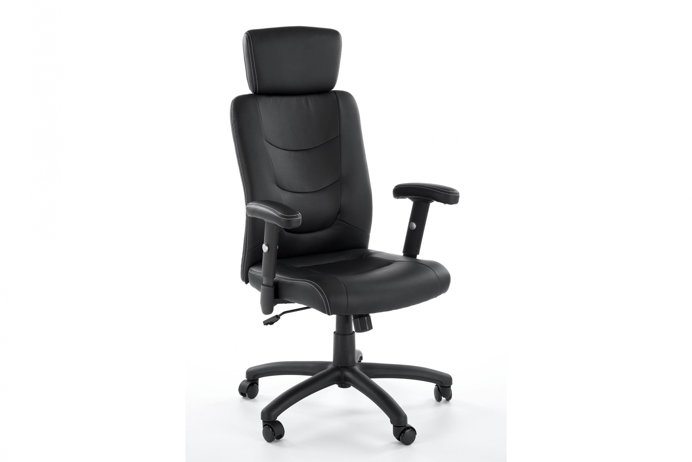 Kancelářská židle Stilo s područkami - černá ekokůže Kancelářská židle Stilo z regulowanymi podlokietnikami - černá