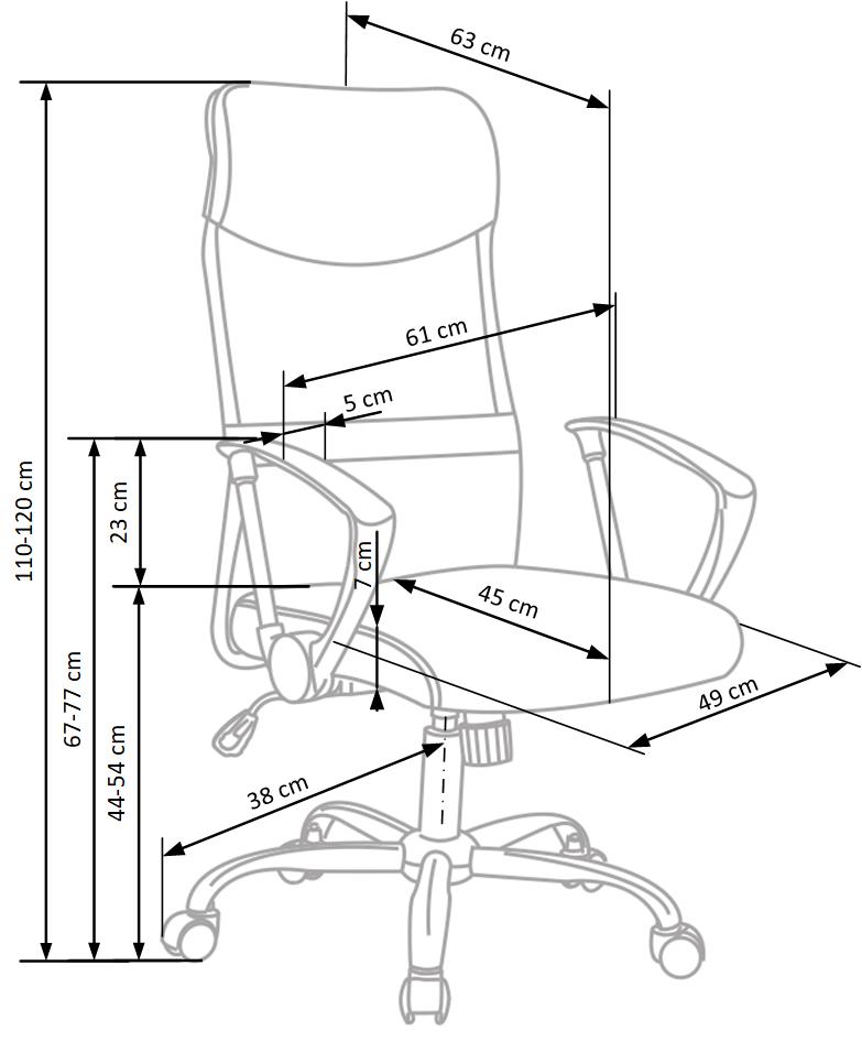 Kancelářská židle Vire 2 - popelavá Kancelářske křeslo vire 2 potahová látka popel