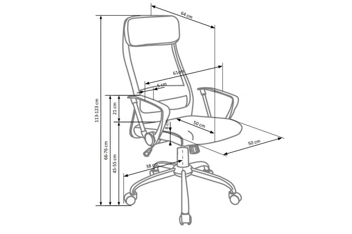 Kancelárske kreslo Ozilo s opierkami - sivé Kancelárske kreslo Zoom z podlokietnikami - Popolový