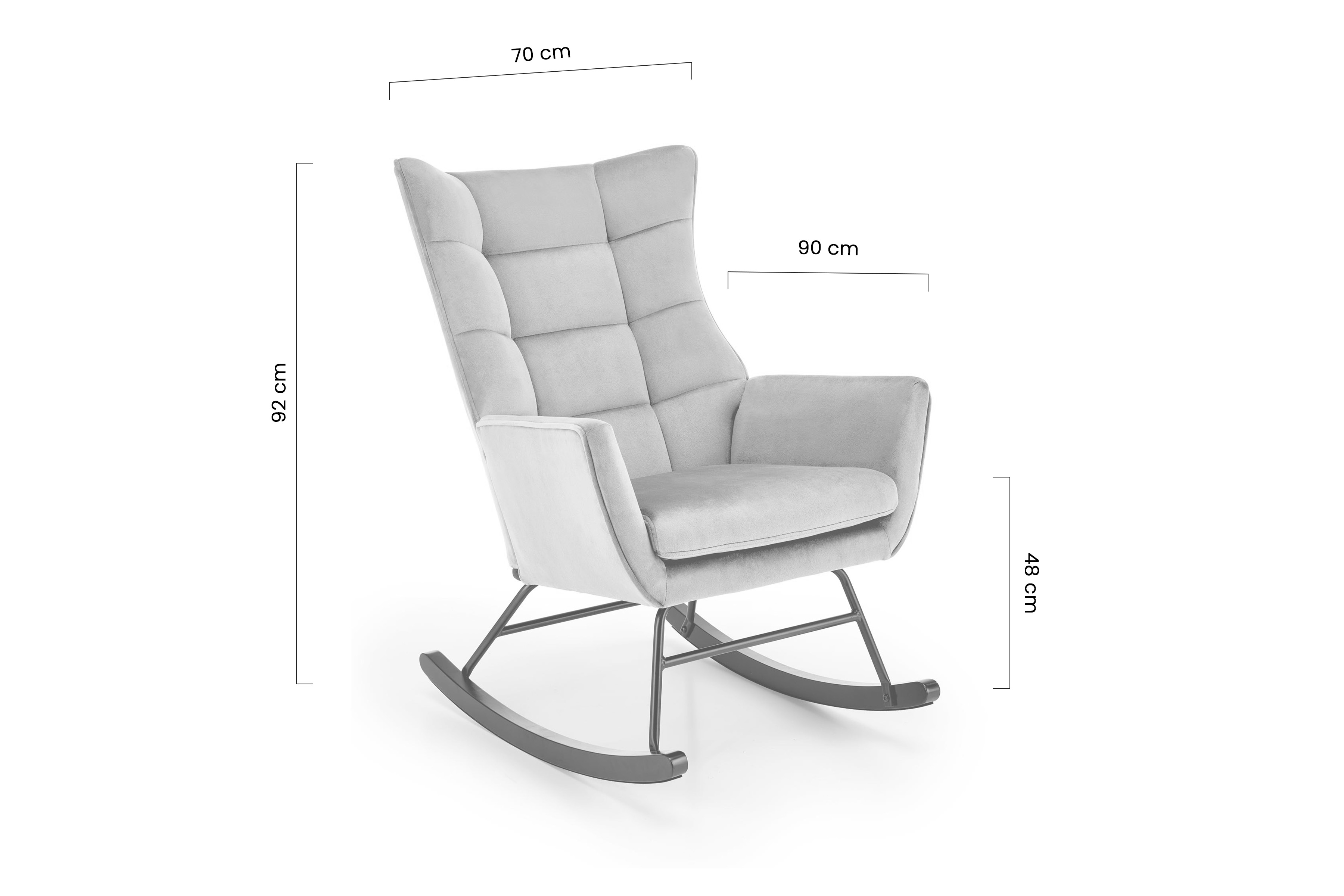 Houpací křeslo Zaliato - tmavě zelený samet Houpací křeslo Bazalto - ciemno zelená welwet 