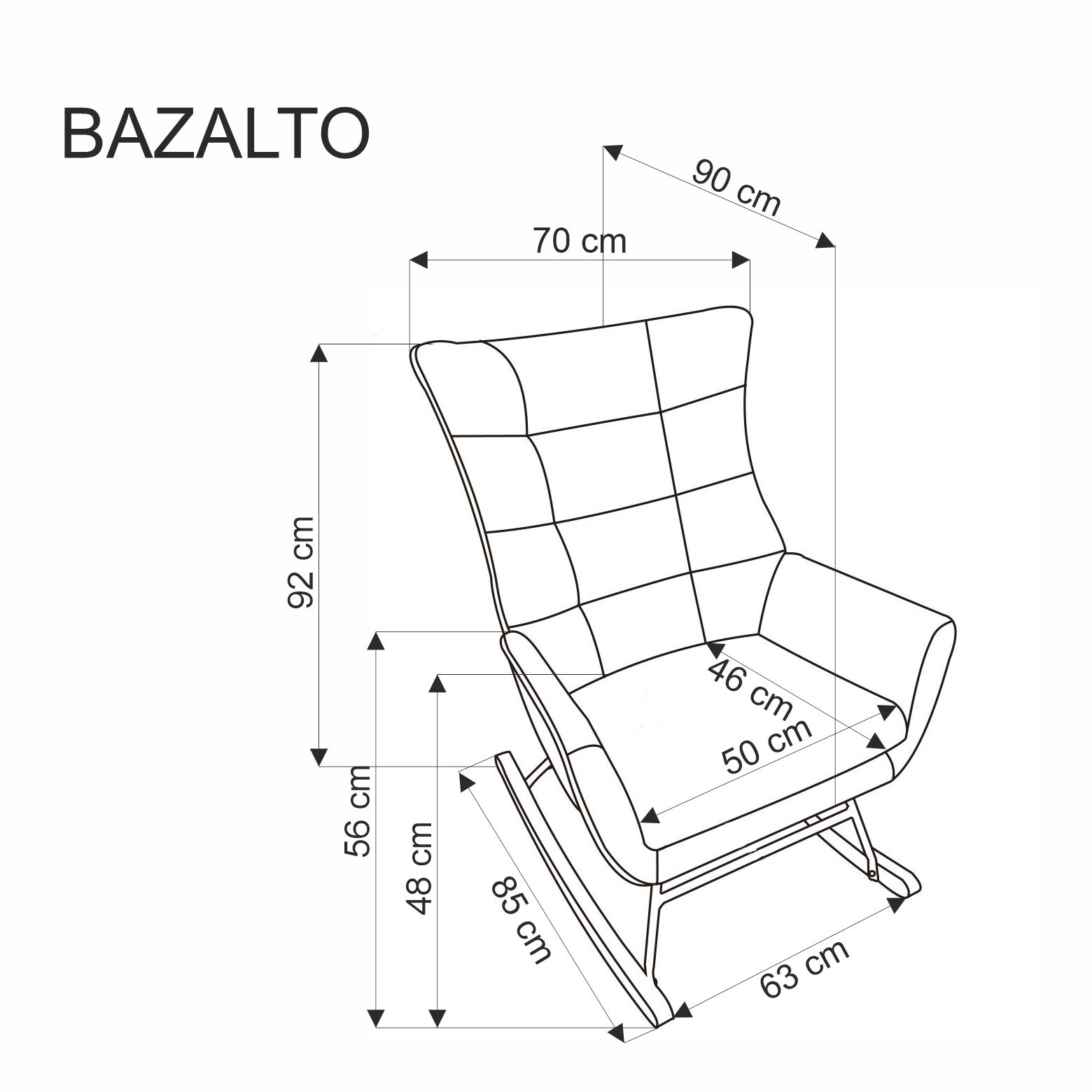 BAZALTO Hojdacie kreslo c.Zelený Houpací křeslo bazalto - ciemno Zelený welwet 