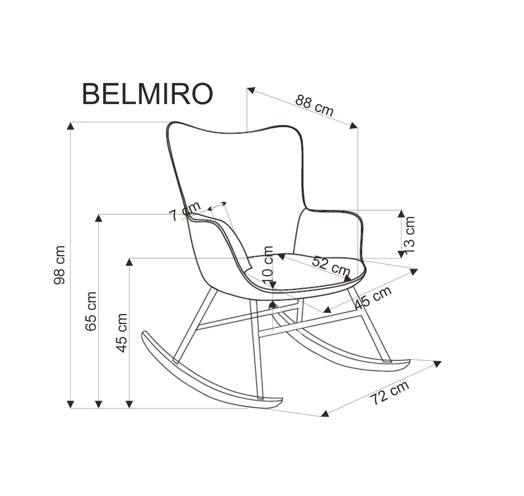 Hojdacie kreslo Belmiro - béžový menčester Hyper 23 Houpací křeslo belmiro - béžový MENČESTER hyper 23