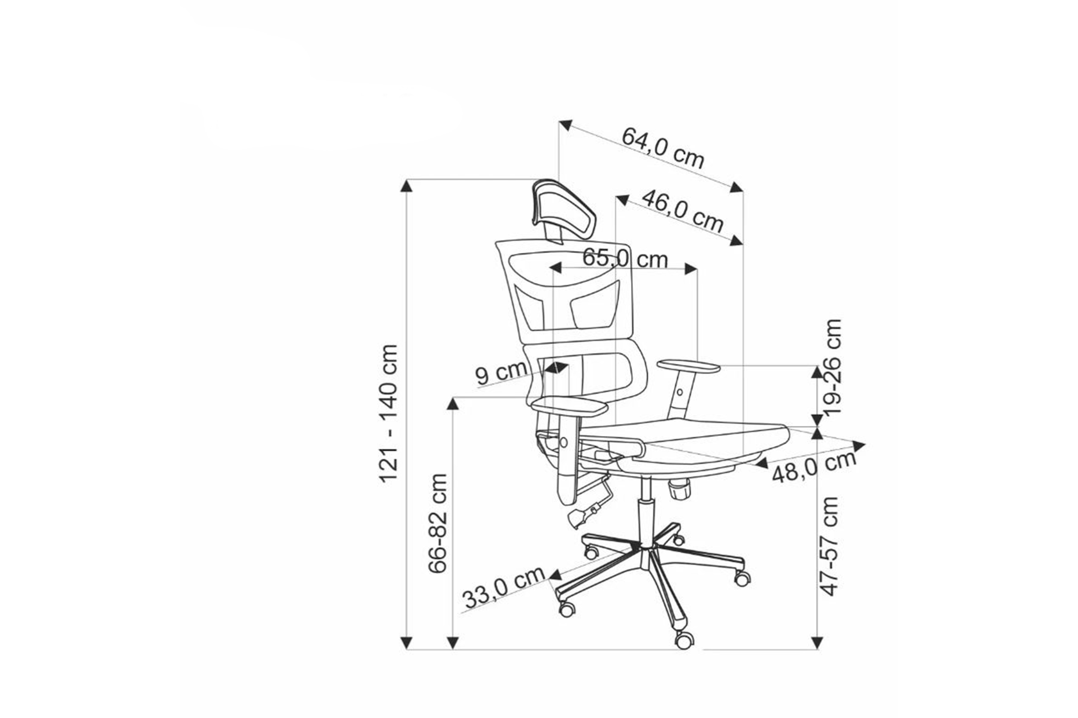 Ergonomická kancelářská židle Cilino - černá Křeslo ergonomiczny kancelářský Cilino - černá