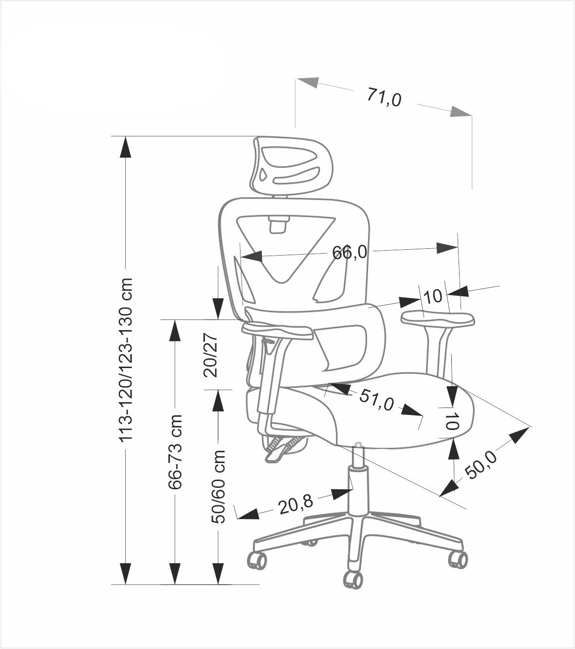 Ergonomická kancelárska stolička Lorendi - čierna ekokoža Kreslo ergonomiczny Lorendi otočna - Čierny 