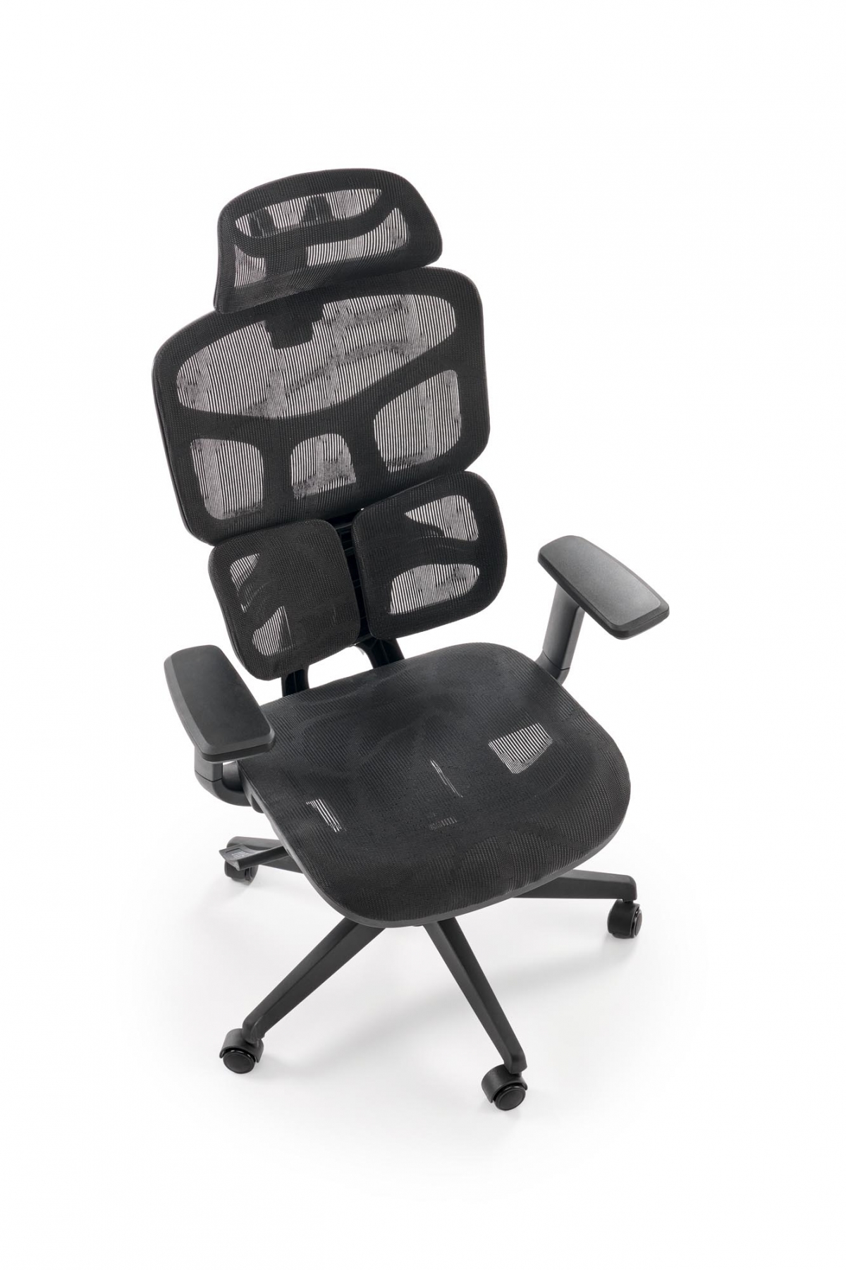 Ergonomická kancelárska stolička Lorendi - čierna ekokoža Kreslo ergonomiczny Lorendi otočna - Čierny 