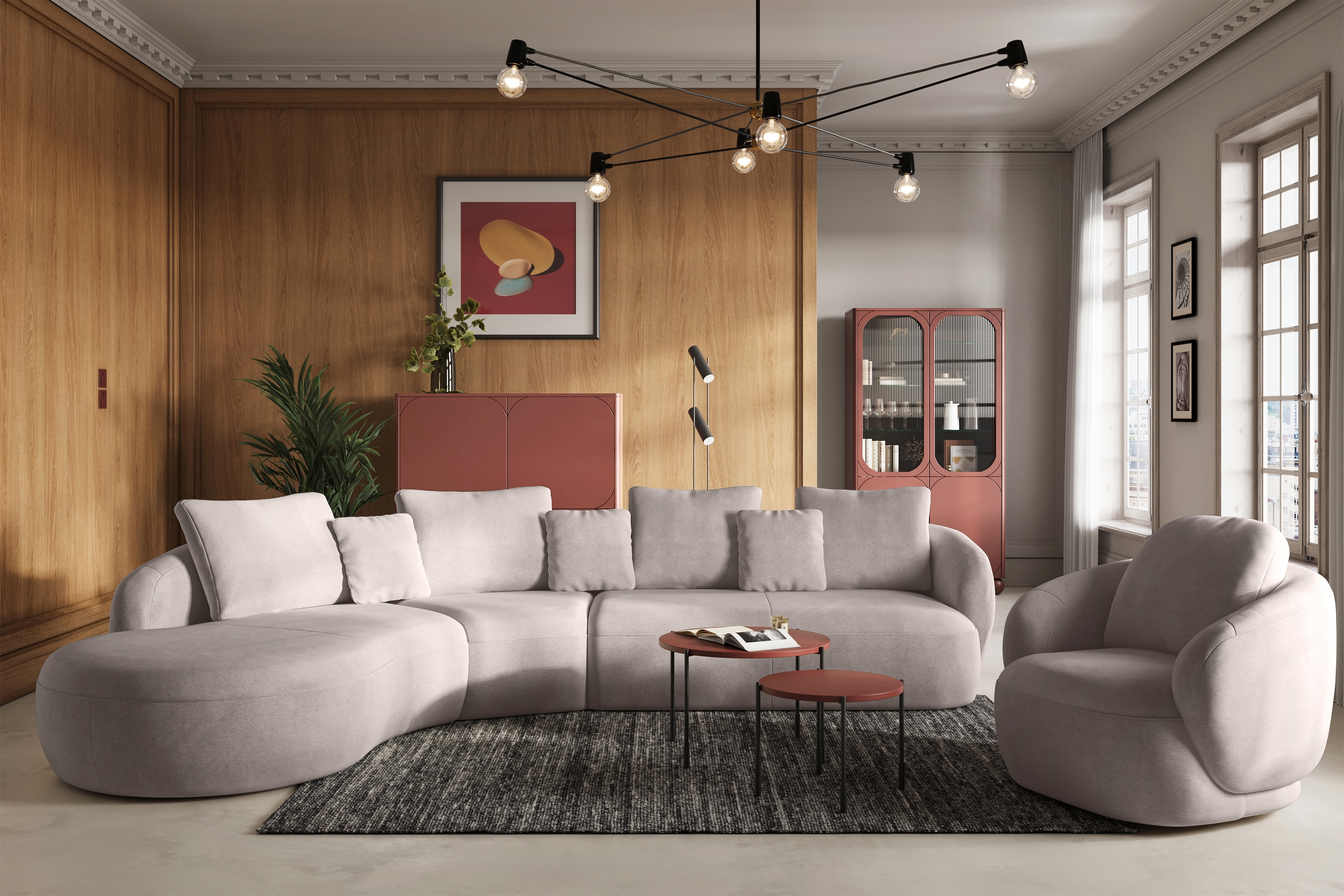 Otočné kreslo Finezal - béžová žinylka Tender Way 04 Kreslo Finezal otočna - béžový šenil Tender Way 04