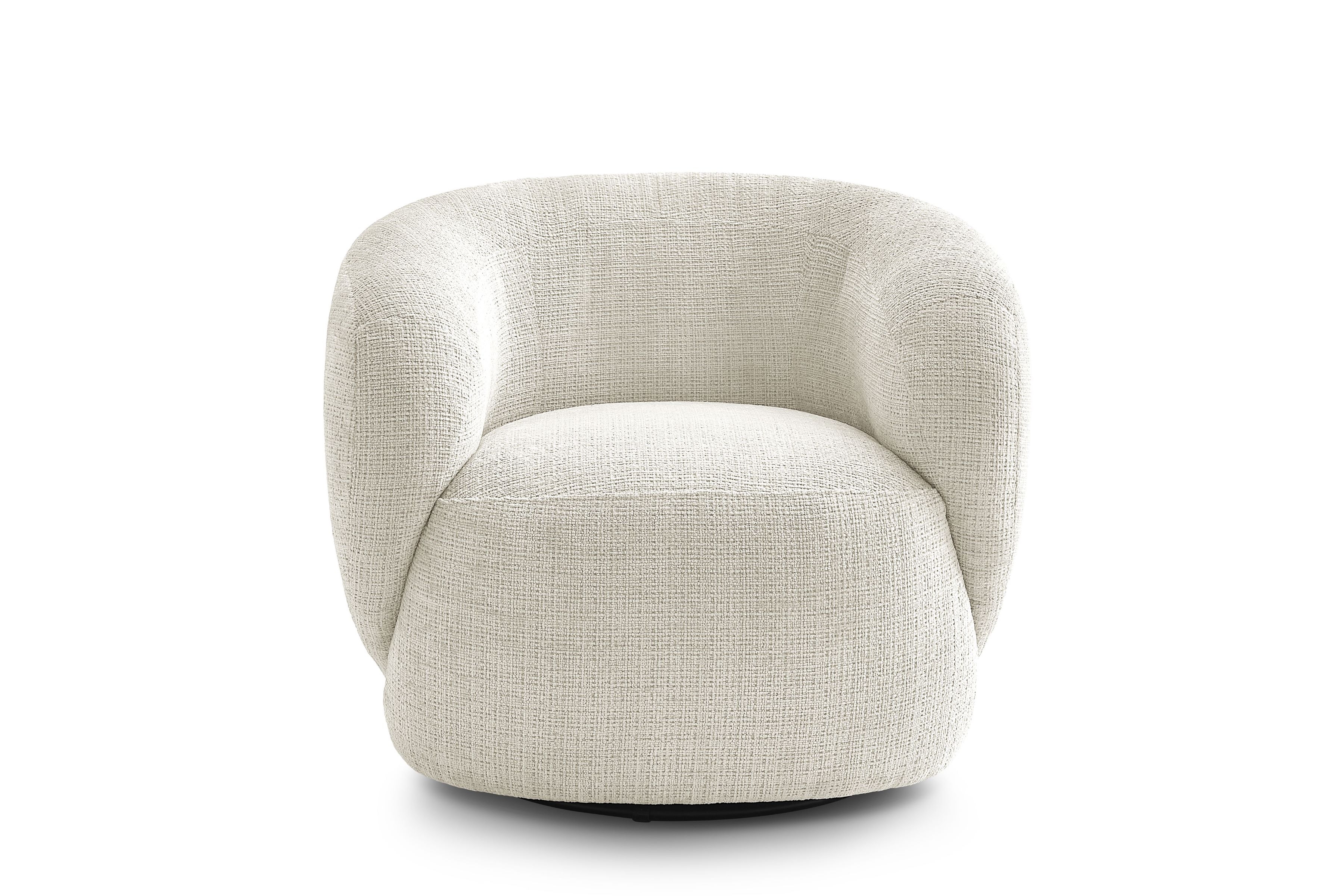 Otočná křeslo Finezal - béžový šenil Cremona 02 Křeslo Finezal obrotowy - Cremona 02