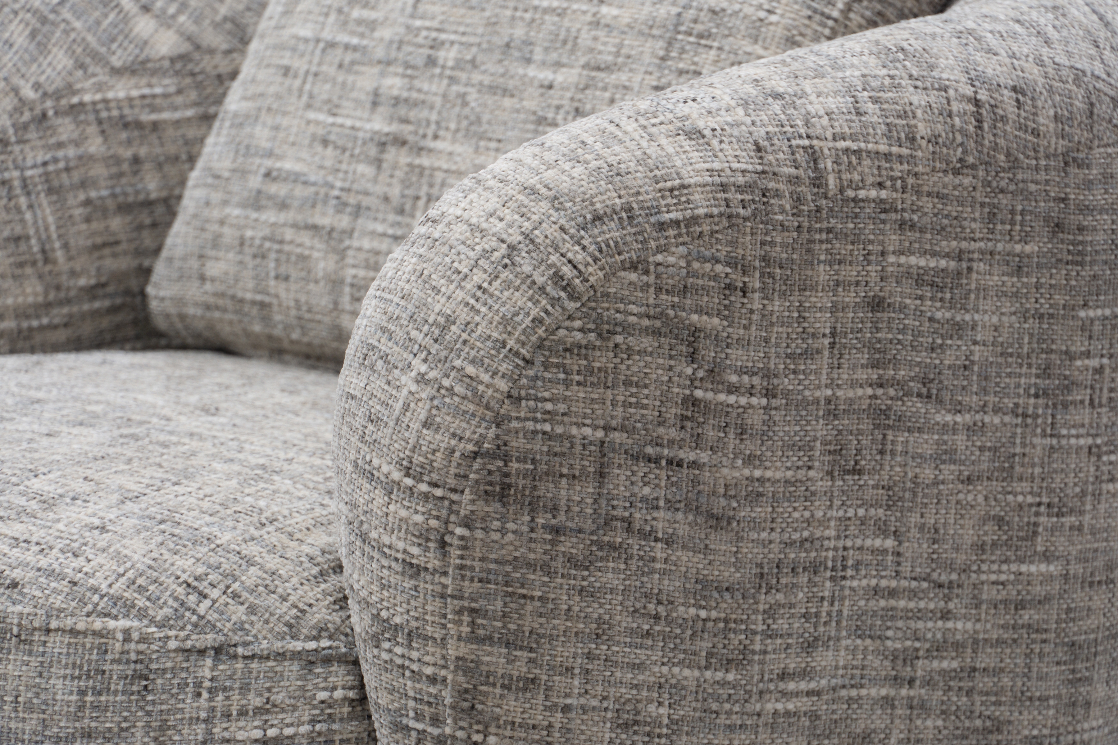 Otočné kreslo Finezal - sivá pletenina Tracy 211-12 Kreslo Finezal otočna - šedá plecionka Tracy 211-12