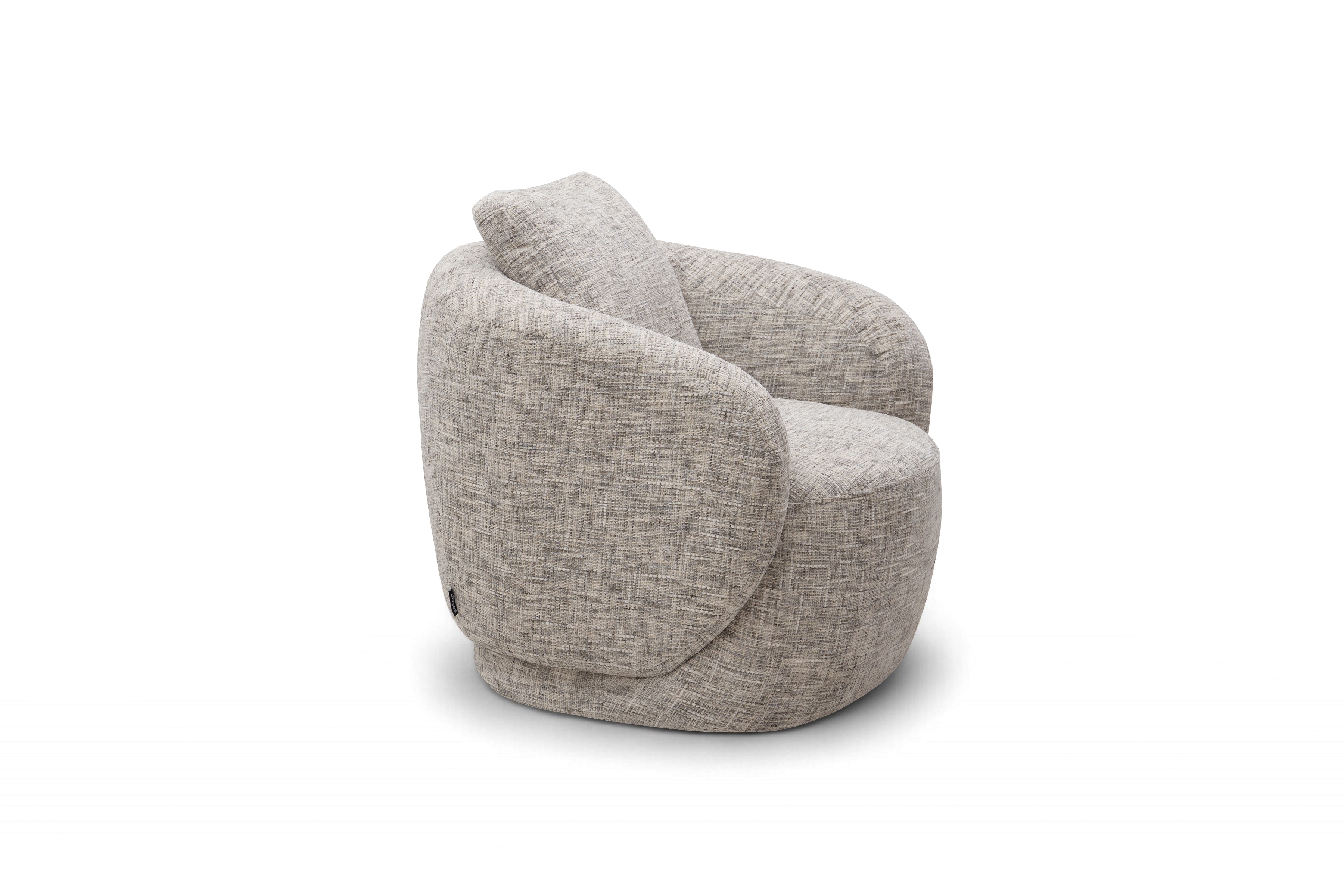 Otočné kreslo Finezal - sivá pletenina Tracy 211-12 Kreslo Finezal otočna - šedá plecionka Tracy 211-12