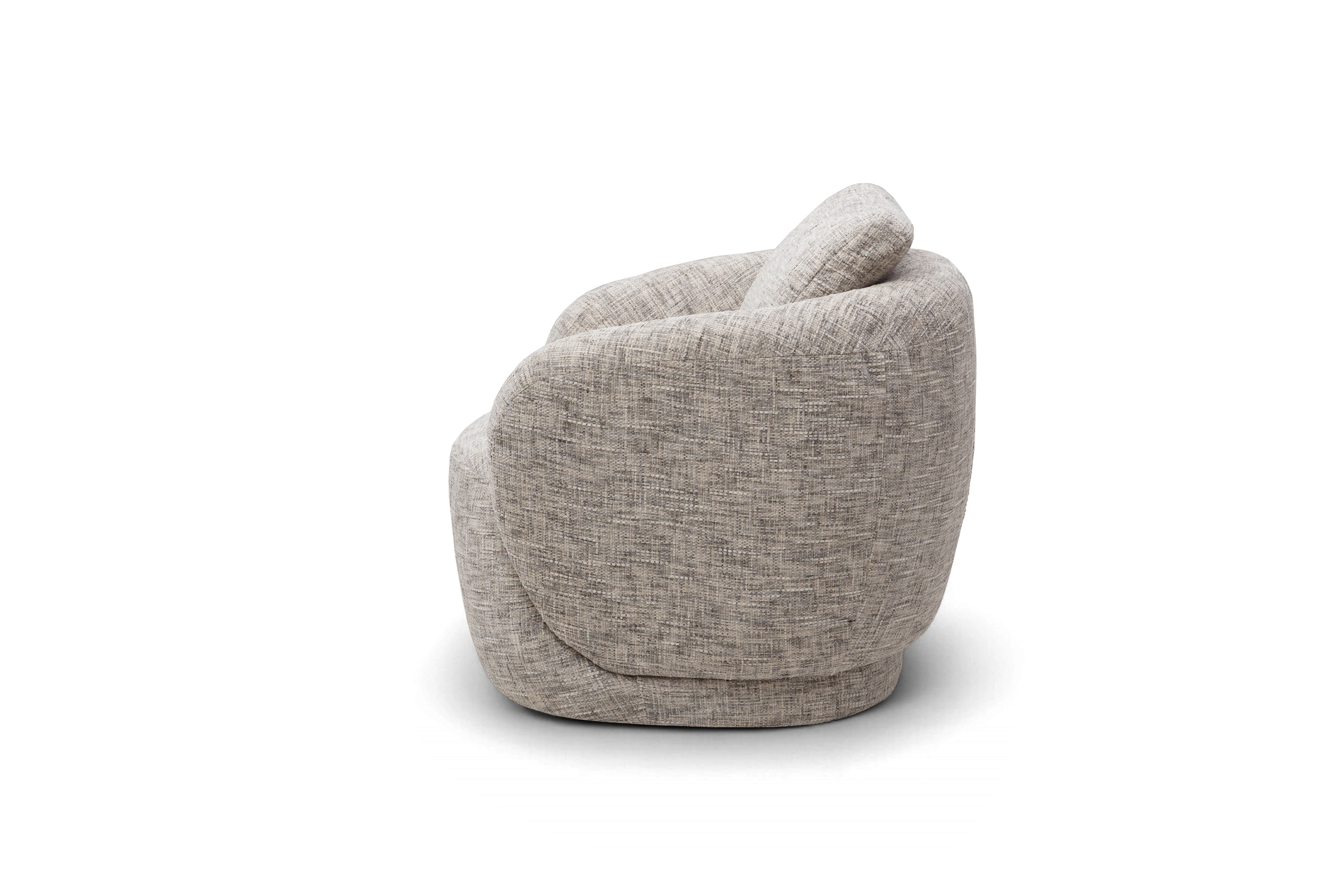 Otočné kreslo Finezal - sivá pletenina Tracy 211-12 Kreslo Finezal otočna - šedá plecionka Tracy 211-12