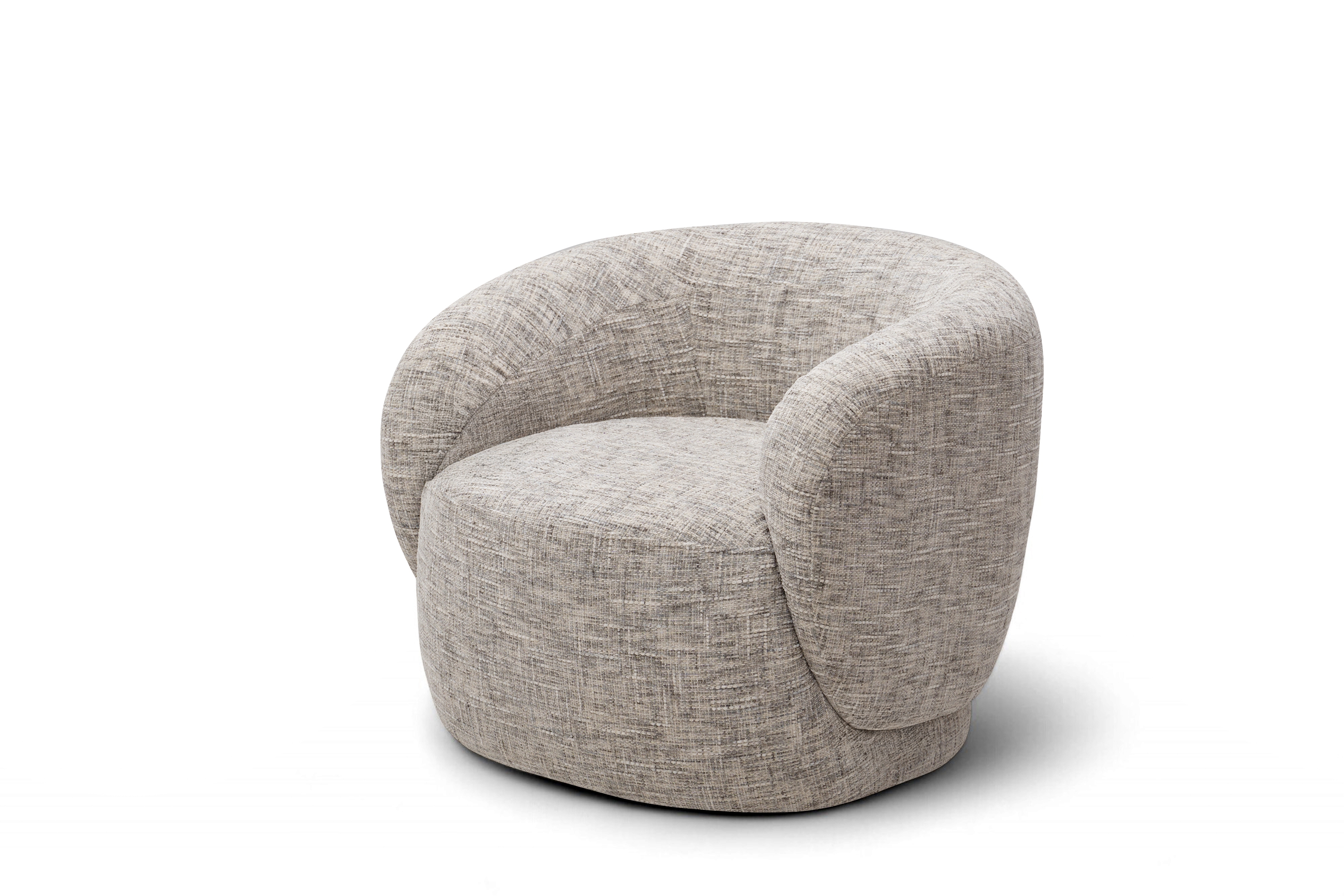 Otočné kreslo Finezal - sivá pletenina Tracy 211-12 Kreslo Finezal otočna - šedá plecionka Tracy 211-12