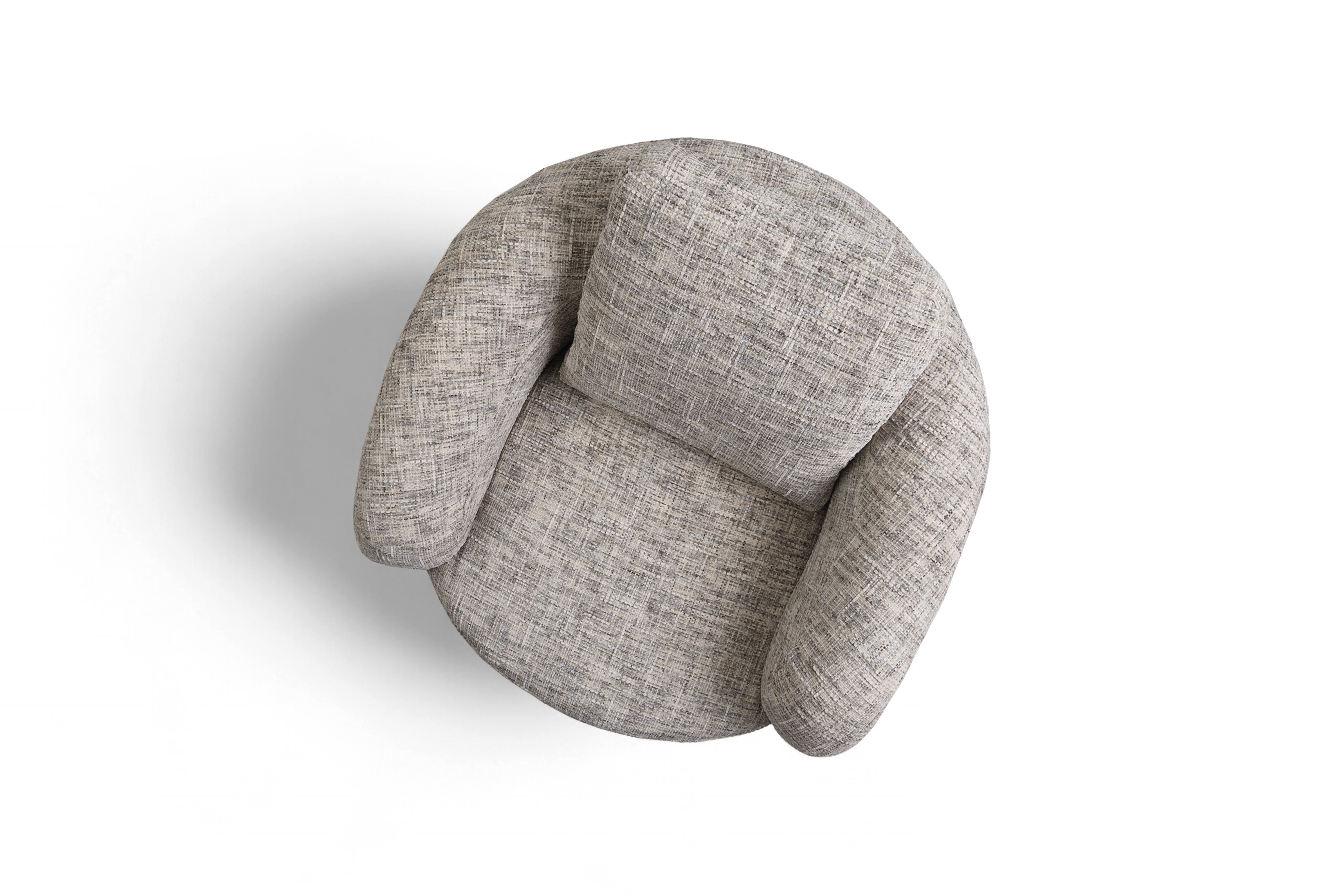 Otočné kreslo Finezal - sivá pletenina Tracy 211-12 Kreslo Finezal otočna - šedá plecionka Tracy 211-12