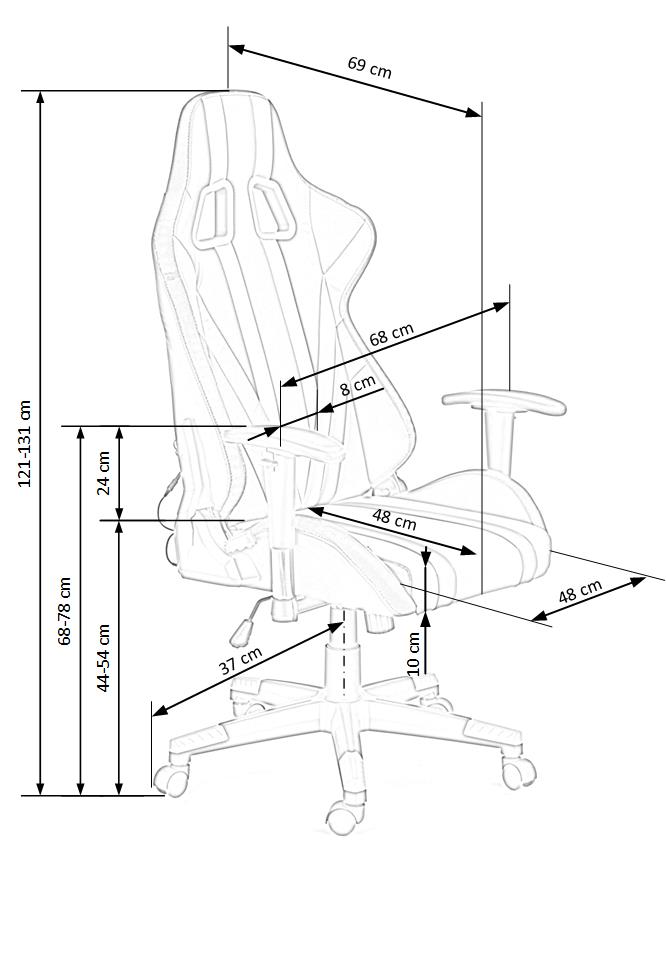 FACTOR Herní židle s LED mnohobarevným Herní křeslo z led factor - mnohobarevný