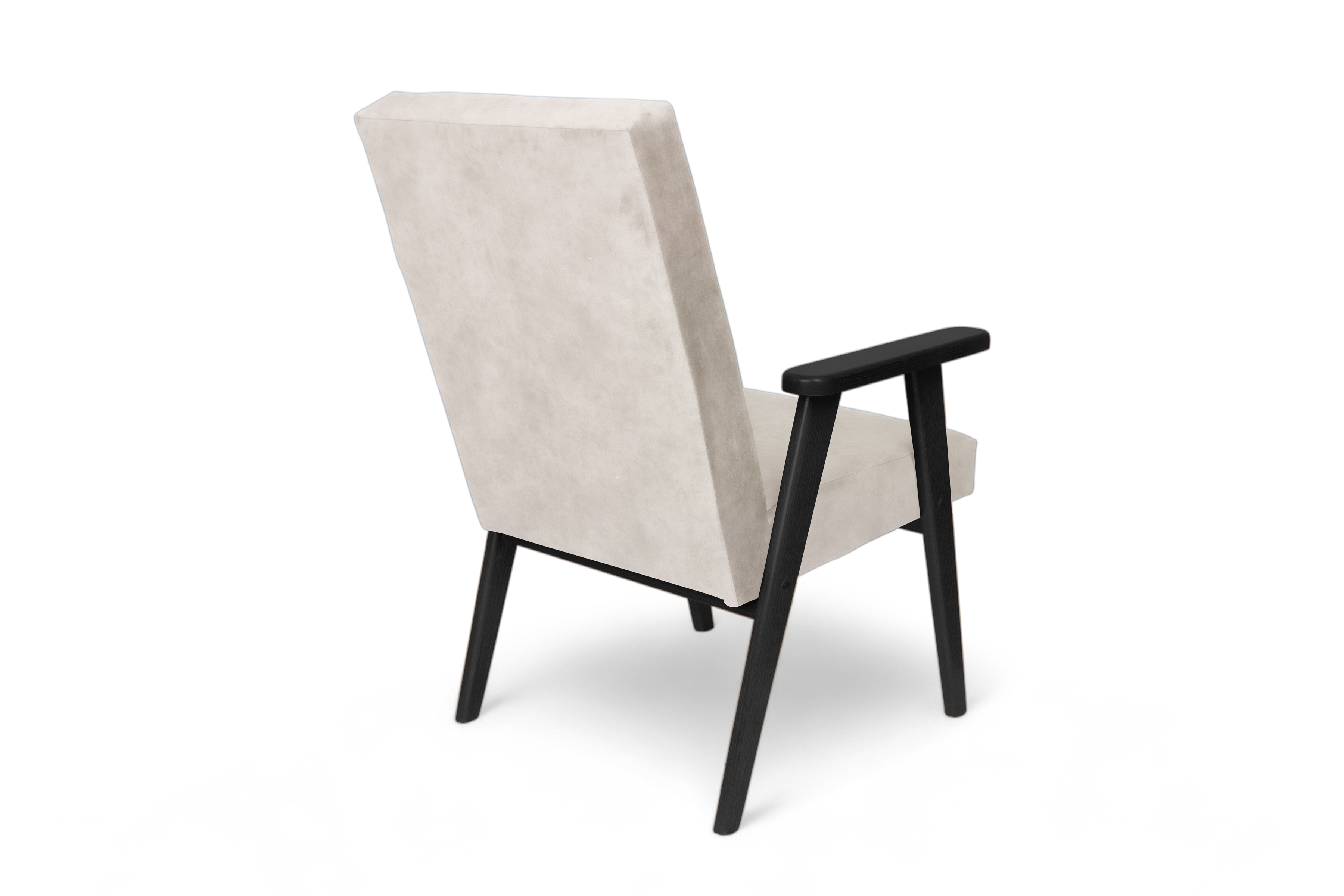 Klubové kreslo PRL - béžový zamat Cloud 03 s ľahkým čistením / čierne nožičky Kreslo Klubový PRL - béžový welwet ľahkočistiaci Cloud 03 / Čierny 