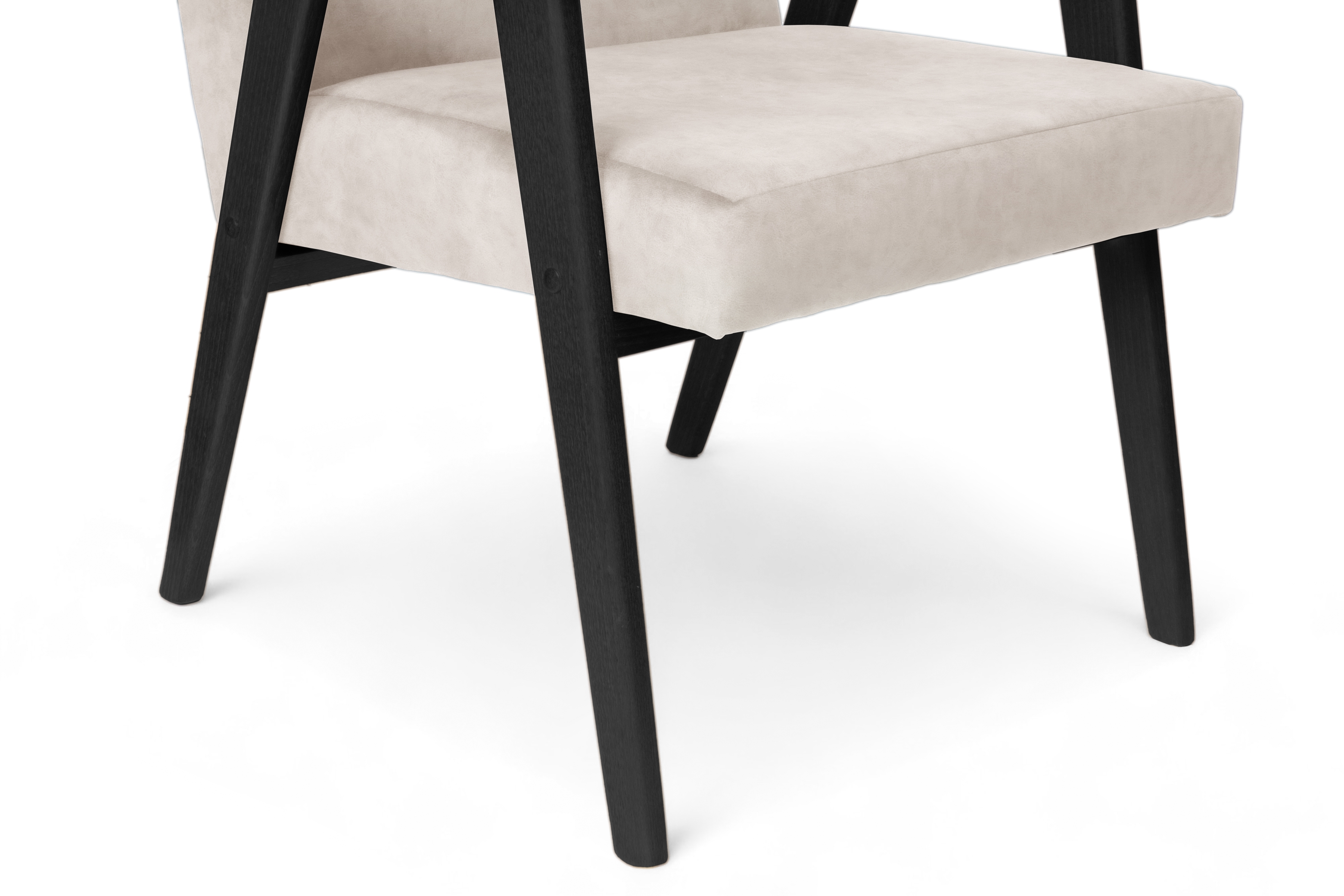 Klubové kreslo PRL - béžový zamat Cloud 03 s ľahkým čistením / čierne nožičky Kreslo Klubový PRL - béžový welwet ľahkočistiaci Cloud 03 / Čierny 