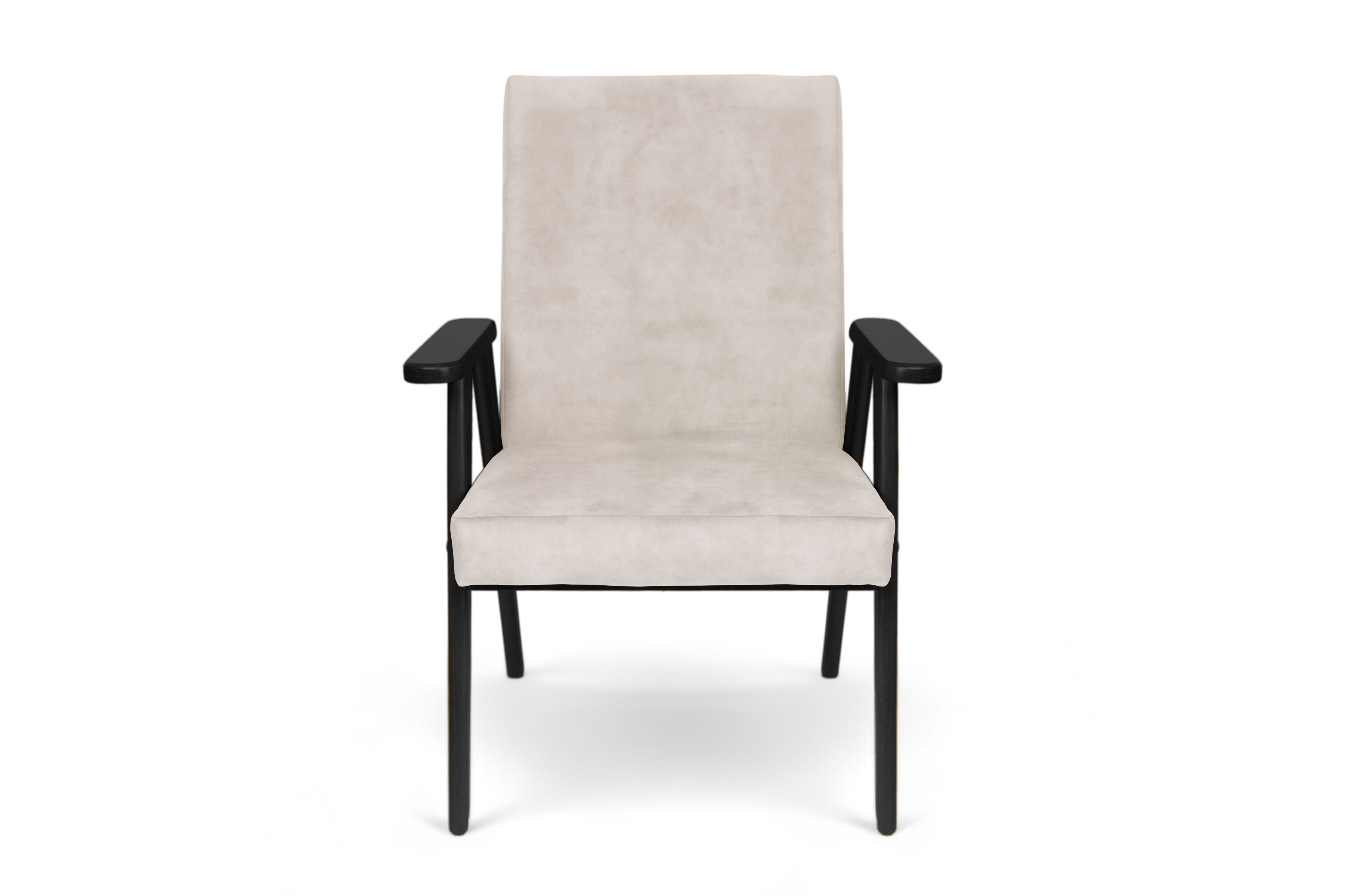 Klubové kreslo PRL - béžový zamat Cloud 03 s ľahkým čistením / čierne nožičky Kreslo Klubový PRL - béžový welwet ľahkočistiaci Cloud 03 / Čierny 