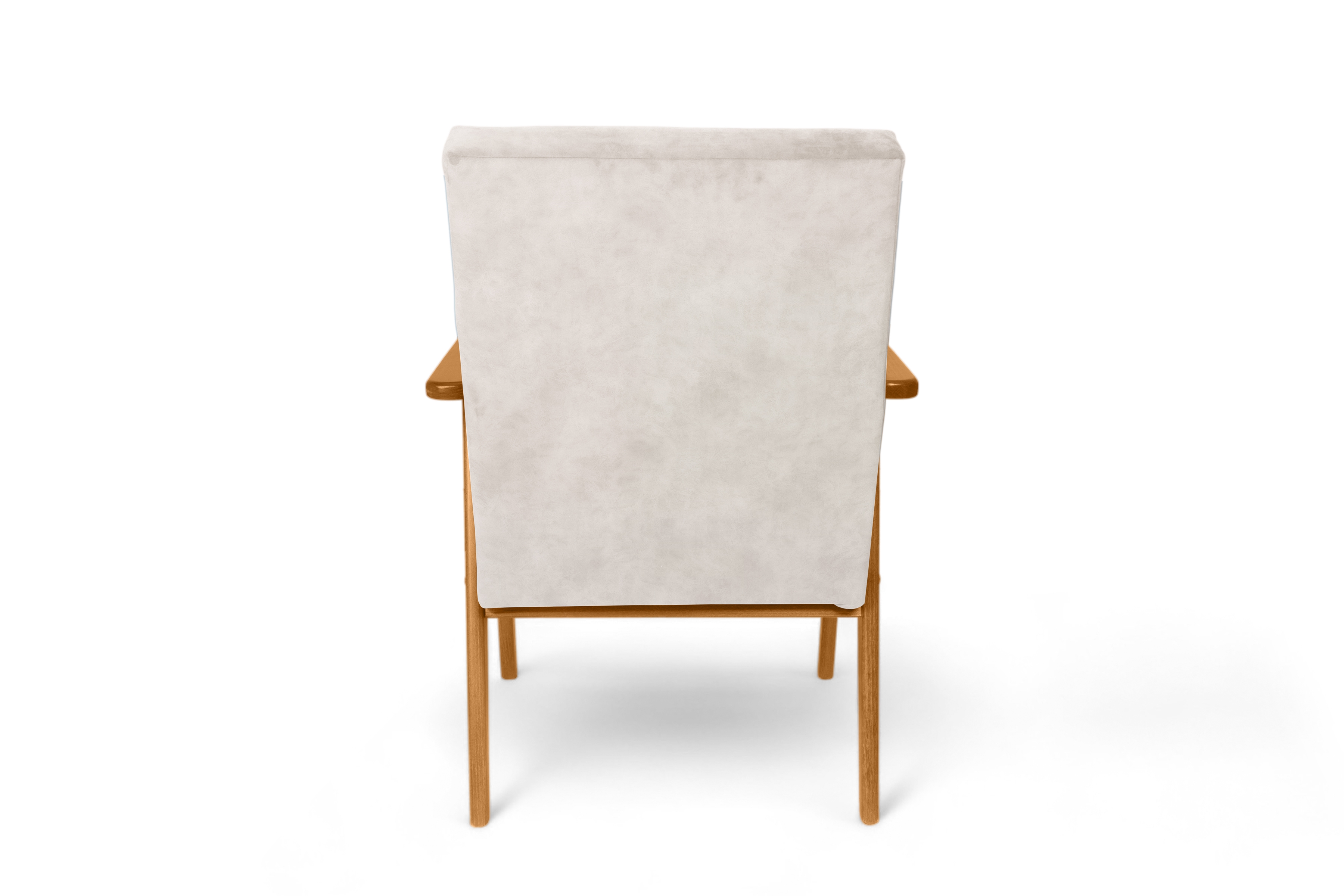 Klubové kreslo PRL - béžový zamat Cloud 03 s ľahkým čistením / jelšové nožičky Kreslo Klubový PRL - béžový welwet ľahkočistiaci Cloud 03 / Jelša