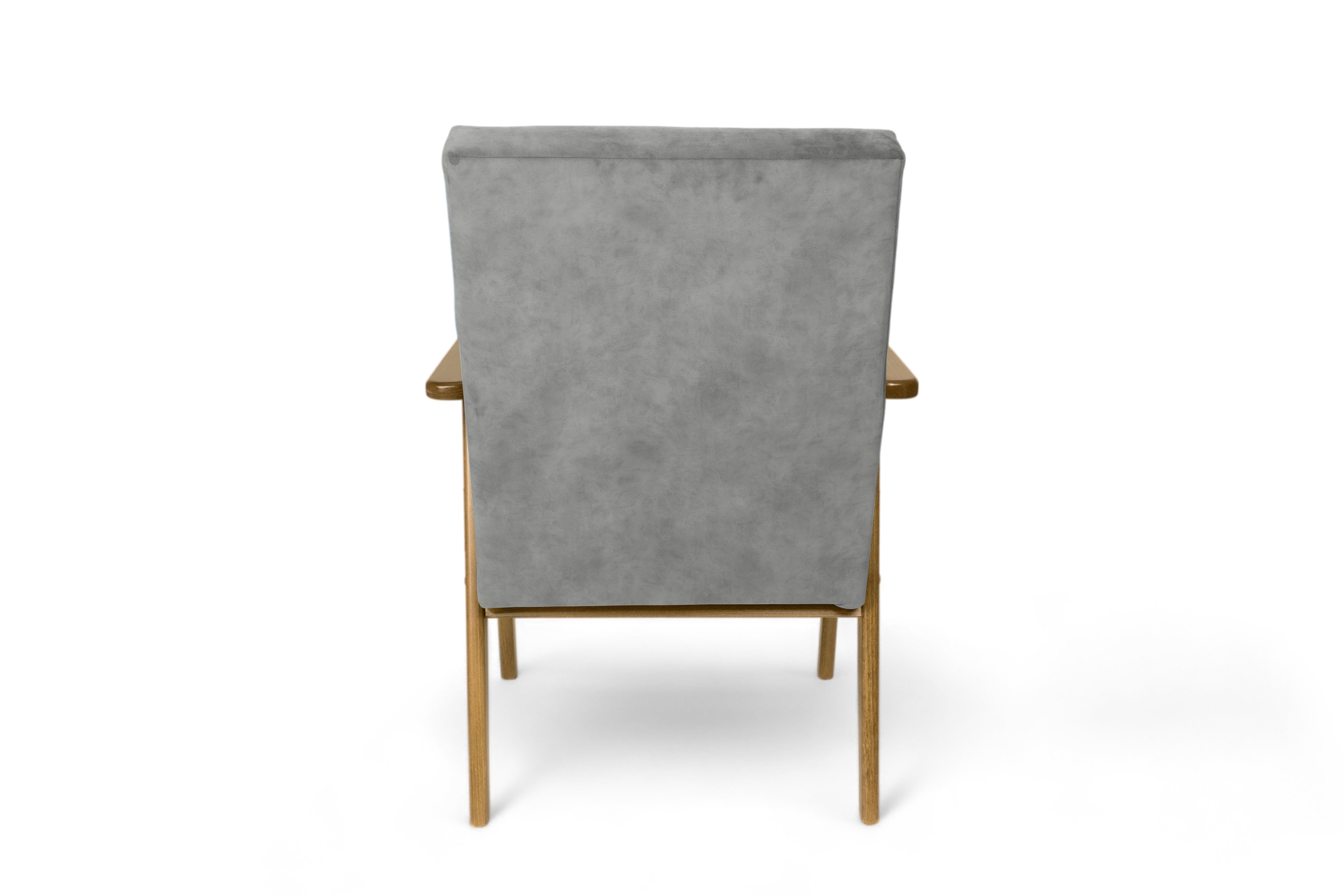 Křeslo klubové PRL - šedý snadno čistitelný samet Zetta 303 / nohy tmavý rustikál Křeslo klubové PRL - šedá welwet snadno čistitelný Zetta 303 / tmavý rustikal 