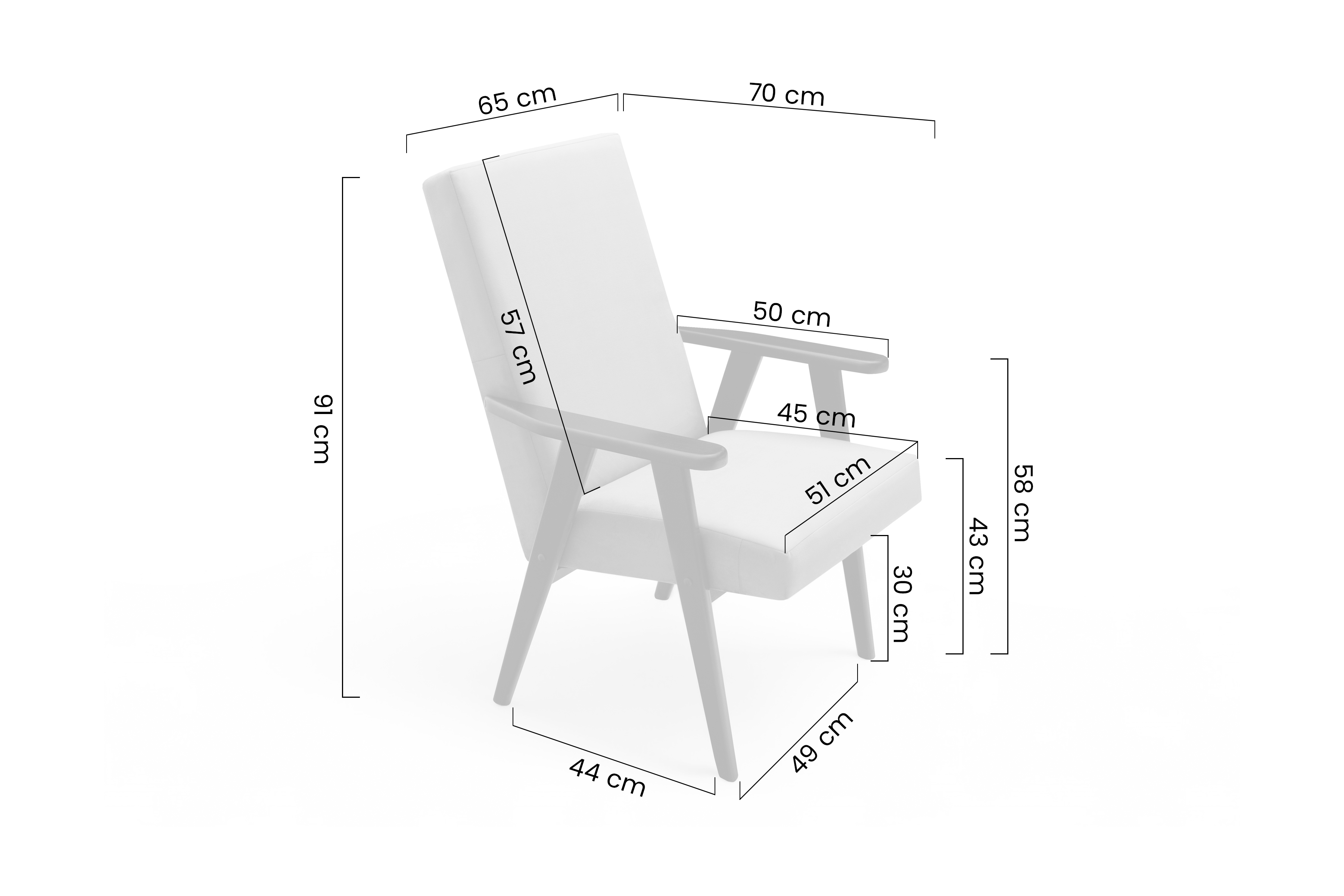 Křeslo klubové PRL - vzor pepitka Kenia 700 / černé nožky Křeslo klubové PRL - wzor pepitka Kenia 700 / černá