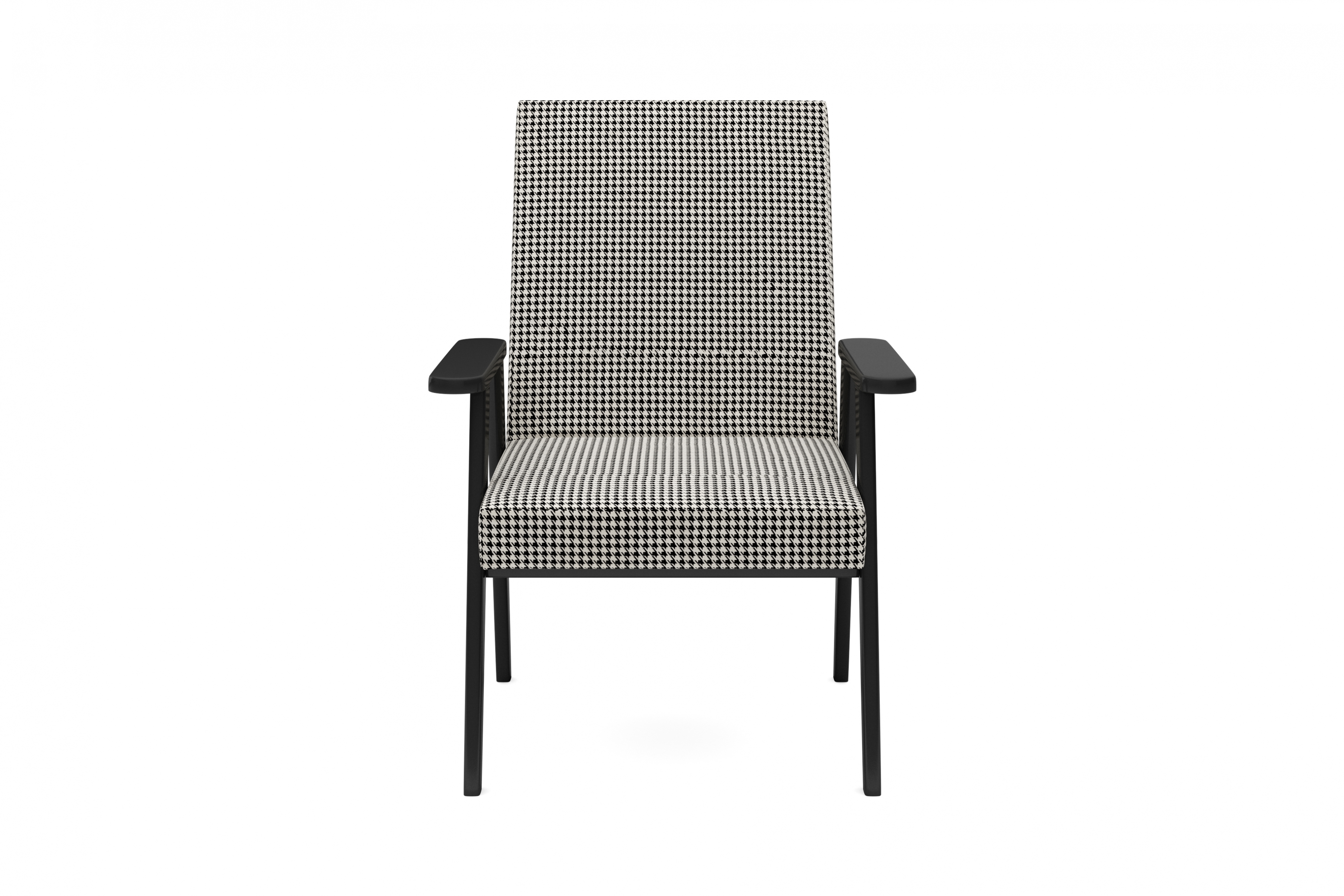 Křeslo klubové PRL - vzor pepitka Kenia 700 / černé nožky Křeslo klubové PRL - wzor pepitka Kenia 700 / černá